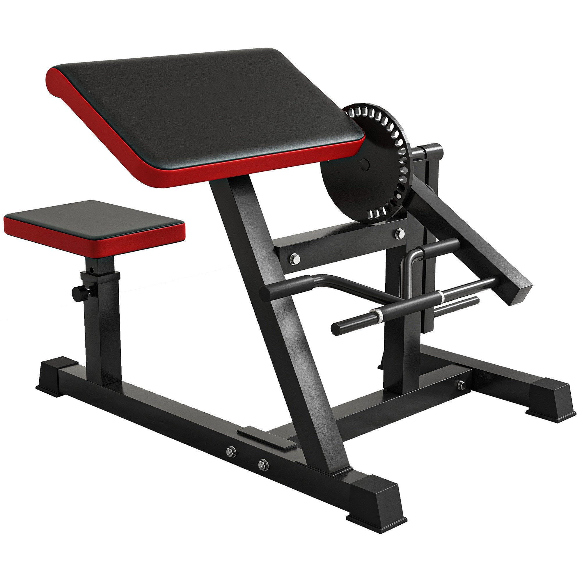 Hantelbank Curl Maschine Fitnessgerät mit 5-stufig verstellbarem Sitz