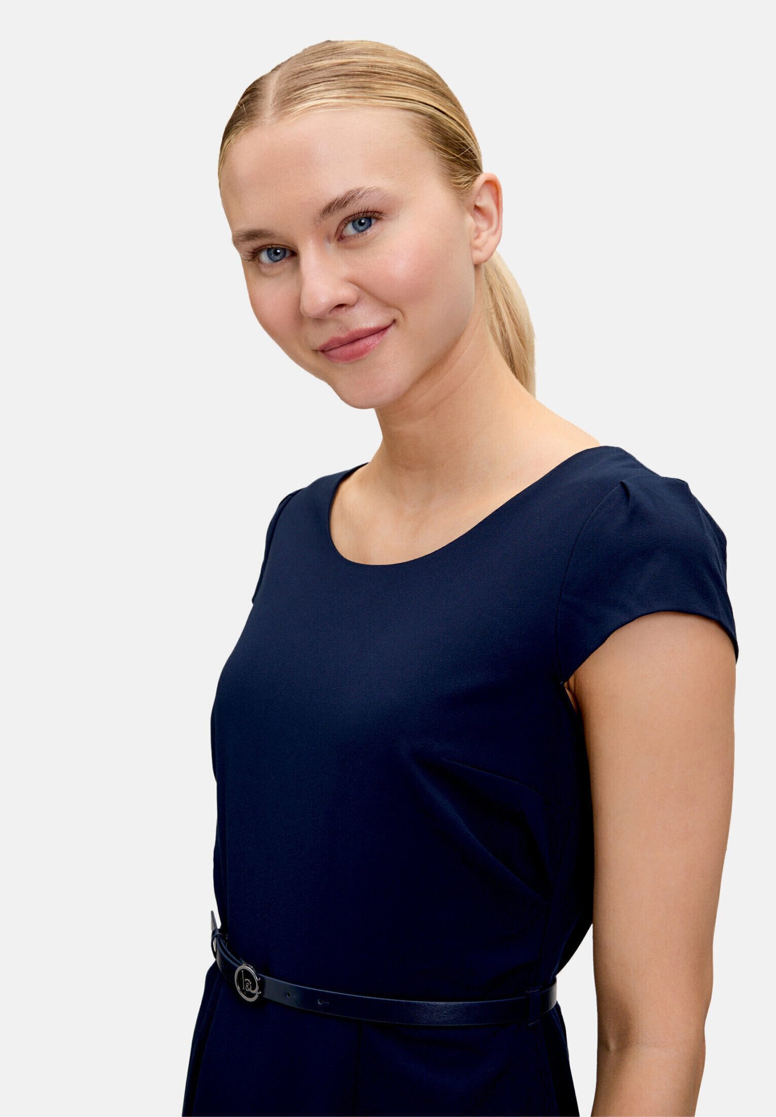Betty&Co Etuikleid Damen mit Gürtel Gürtel – Bild 4 von 5