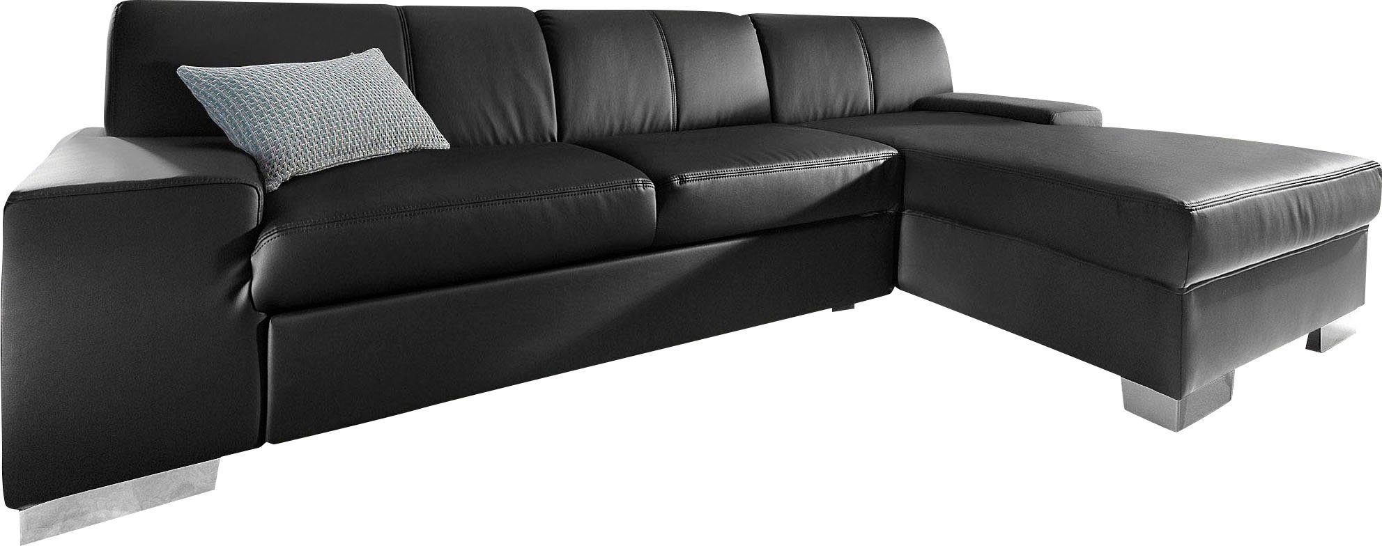 DOMO collection Ecksofa Star, zeitlose Formensprache, elegante Optik, Breite 248cm, L-Form, wahlweise mit Bettfunktion