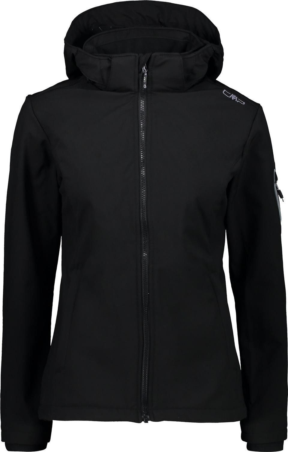 CMP Softshelljacke WOMAN JACKET DET HOOD mit Kapuze, wind- und wasserabweisend