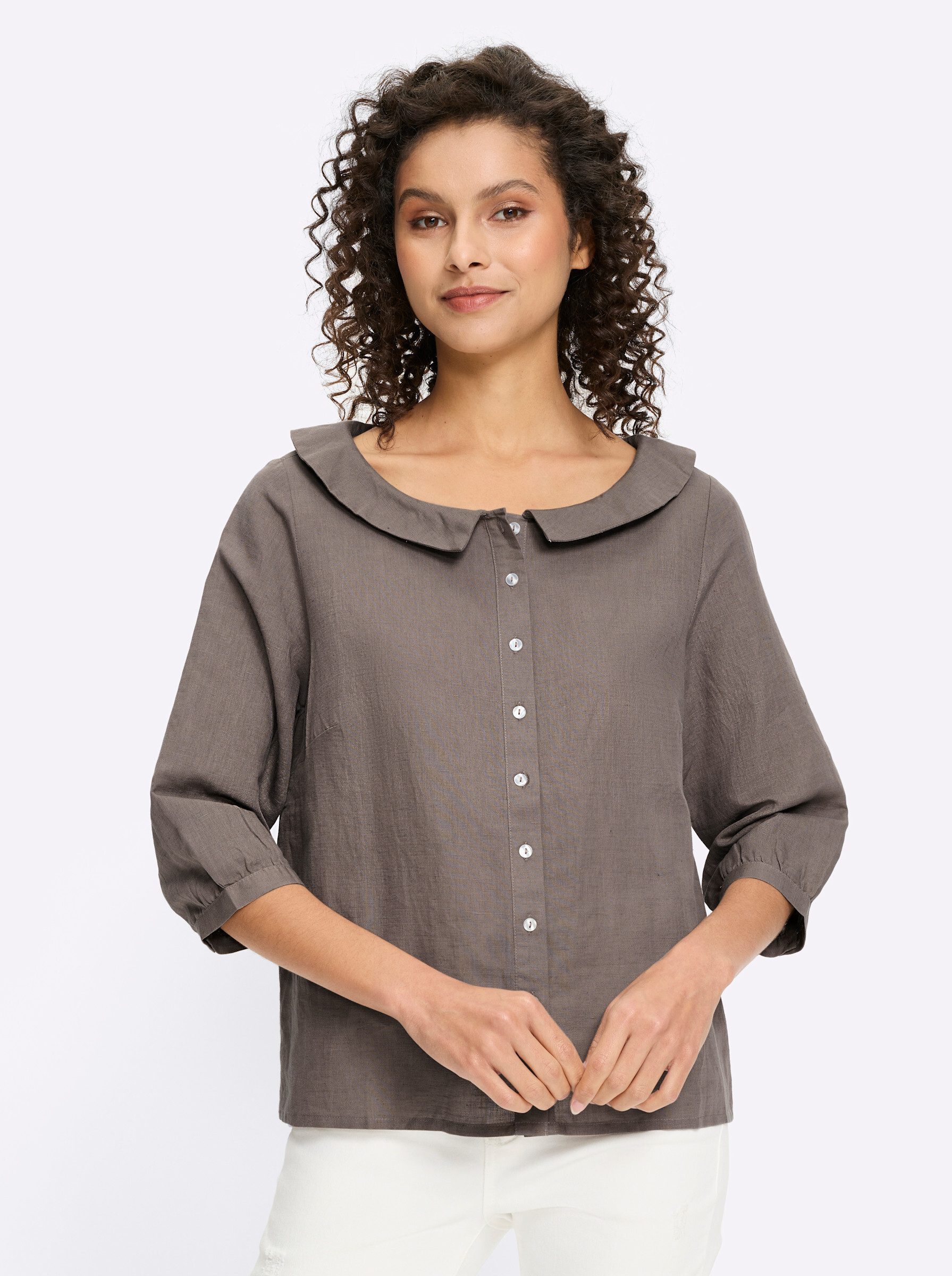 Klassische Bluse Bluse 3/4-Arm
