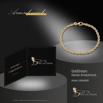 GoldDream Goldarmband GoldDream Armband Kordel 9Kt Gold (Armband), Damen Armband (Kordel hohl) ca. 18,5cm, 333 Gelbgold - 8 Karat, Farbe: