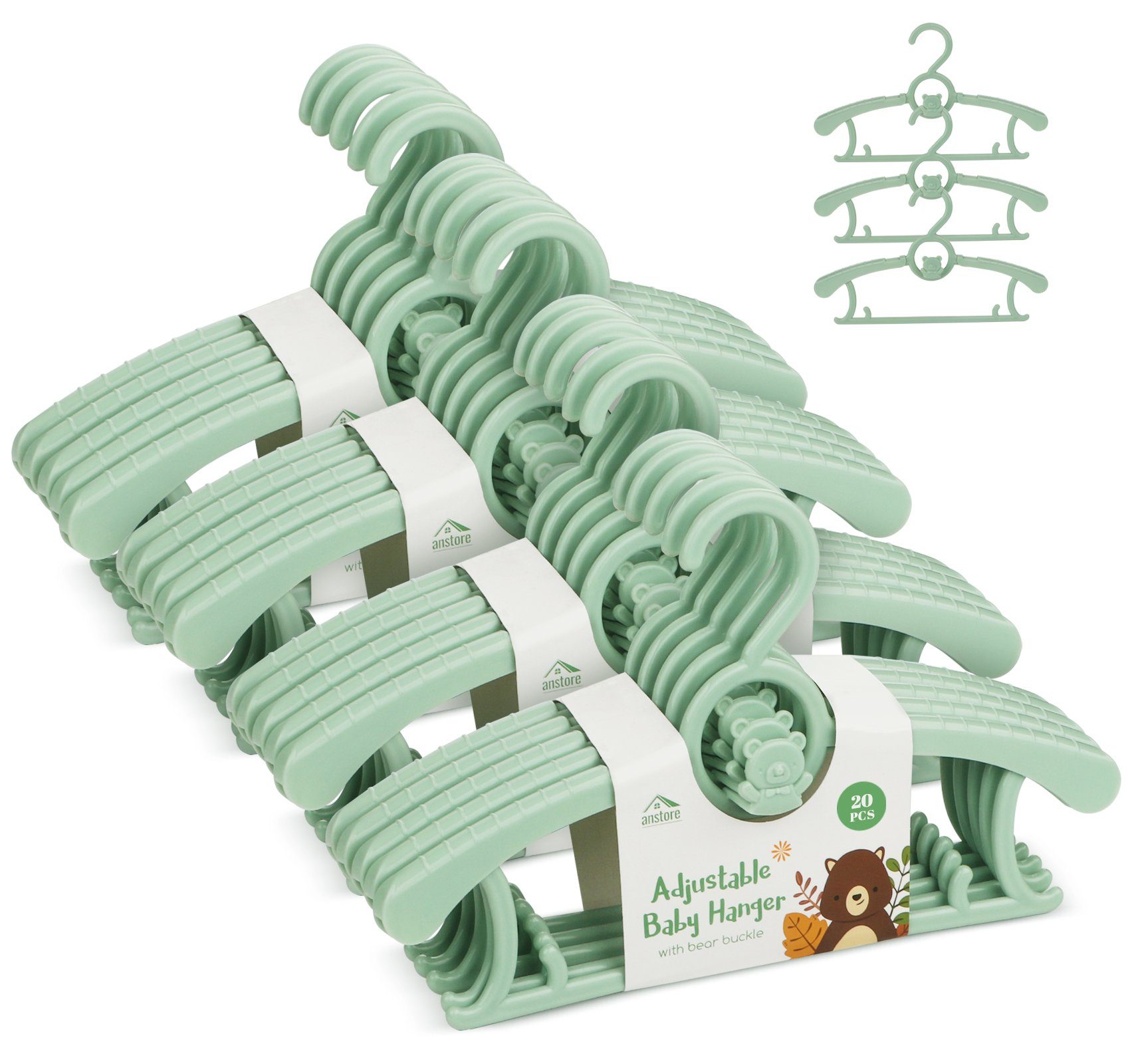 Homewit Kleiderbügel 20tlg Ausziehbare Babykleiderbügel Kinderkleiderbügel günstig online kaufen