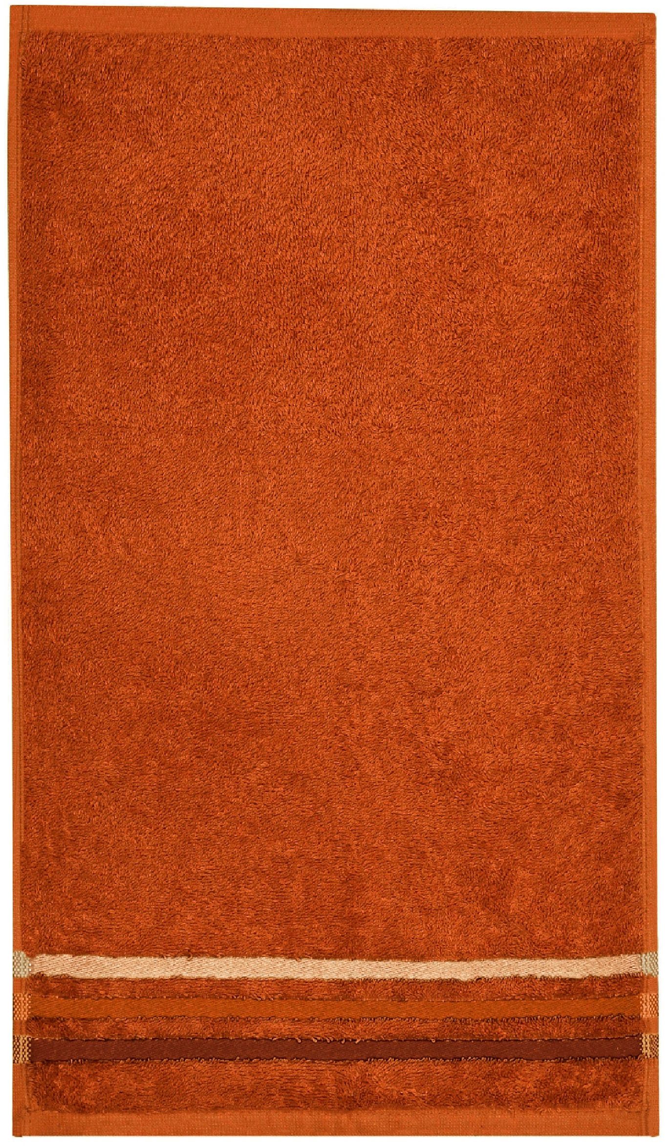 Schiesser Gästehandtücher Skyline Color aus 100 % Baumwolle mit eleganter Streifenbordüre, Frottier (Set, 5-St), MADE IN GREEN by OEKO-TEX®