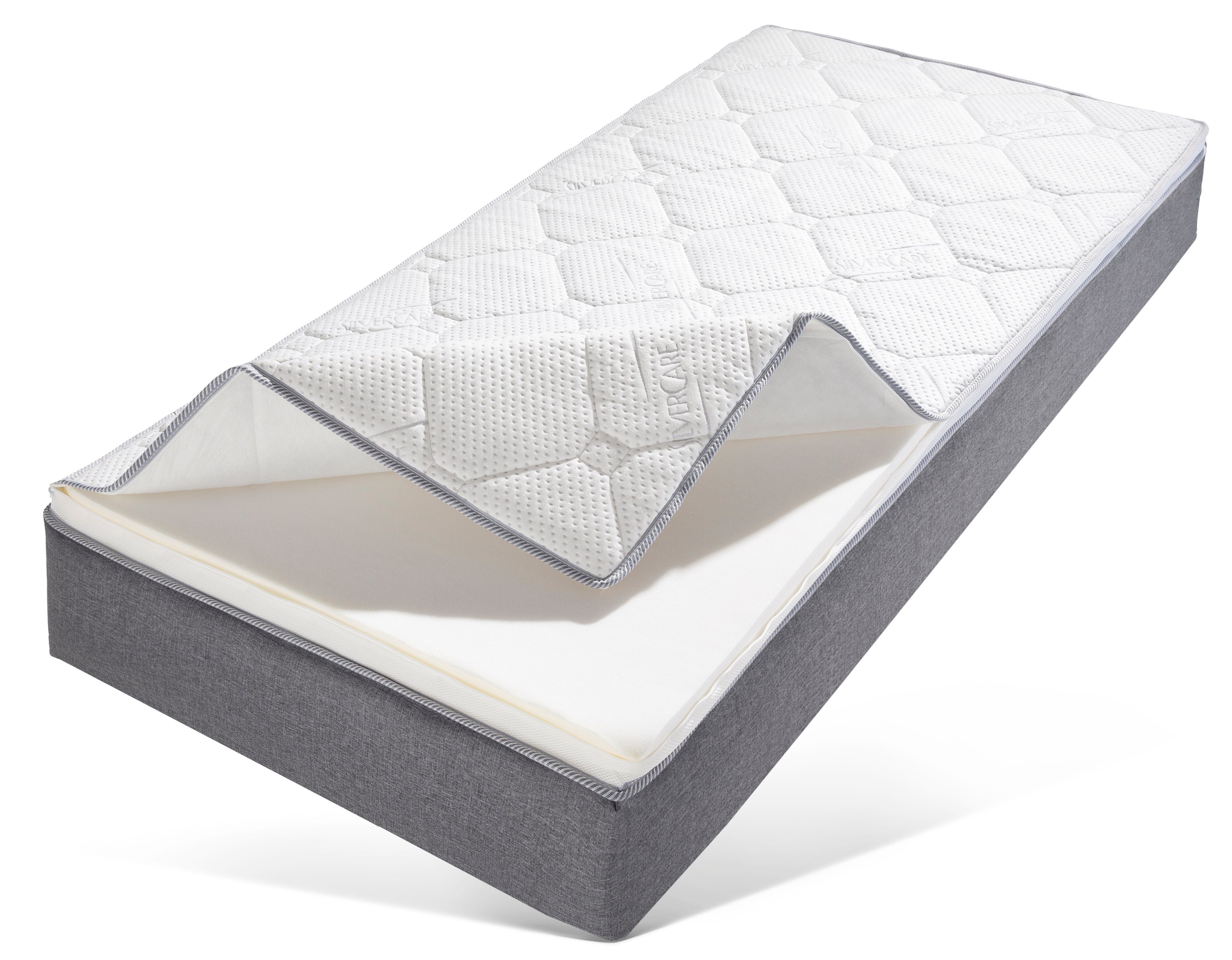 Beco, Topper Dream Protect Mittelfest, 8 cm hoch, Komfortschaum, Mehr Hygiene durch antibakterielle Silber-Ausrüstung im Bezug