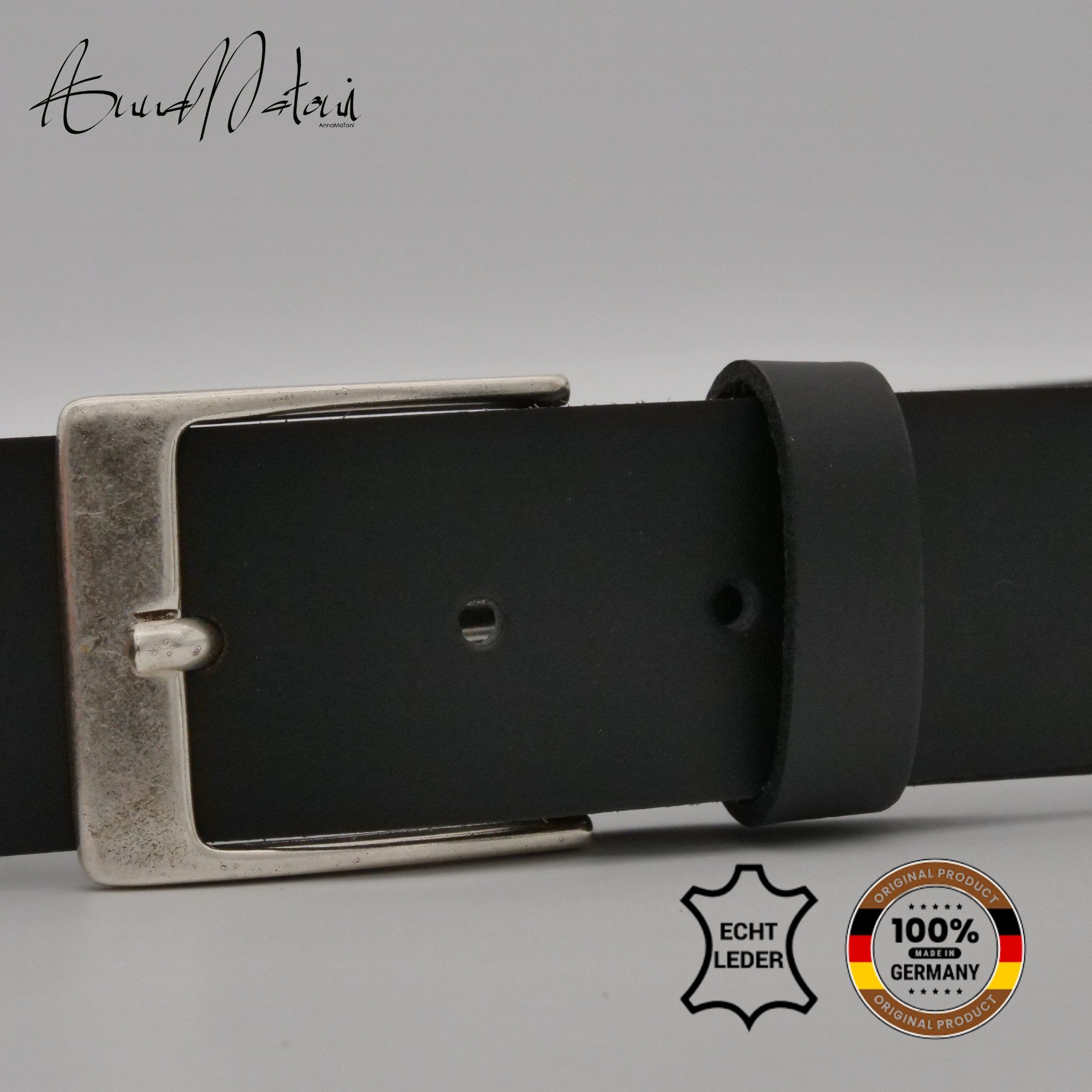 AnnaMatoni Ledergürtel AnnaMatoni Herren Ledergürtel Made in Germany 4cm ec günstig online kaufen