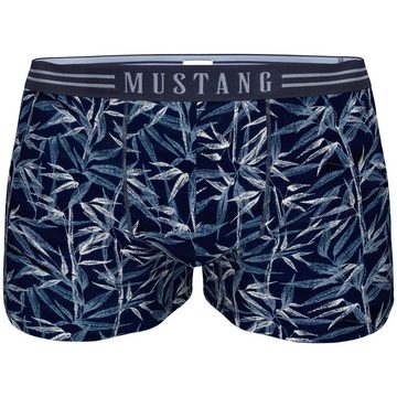 MUSTANG Boxershorts Herren Retro Vintage (Spar-Set, 3-St) 2 x navy, 1 x Bambusprint