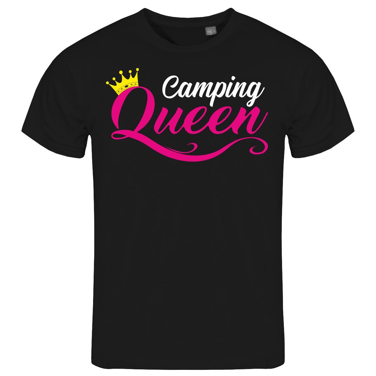 Print-Shirt Herren T-Shirt Camping Queen