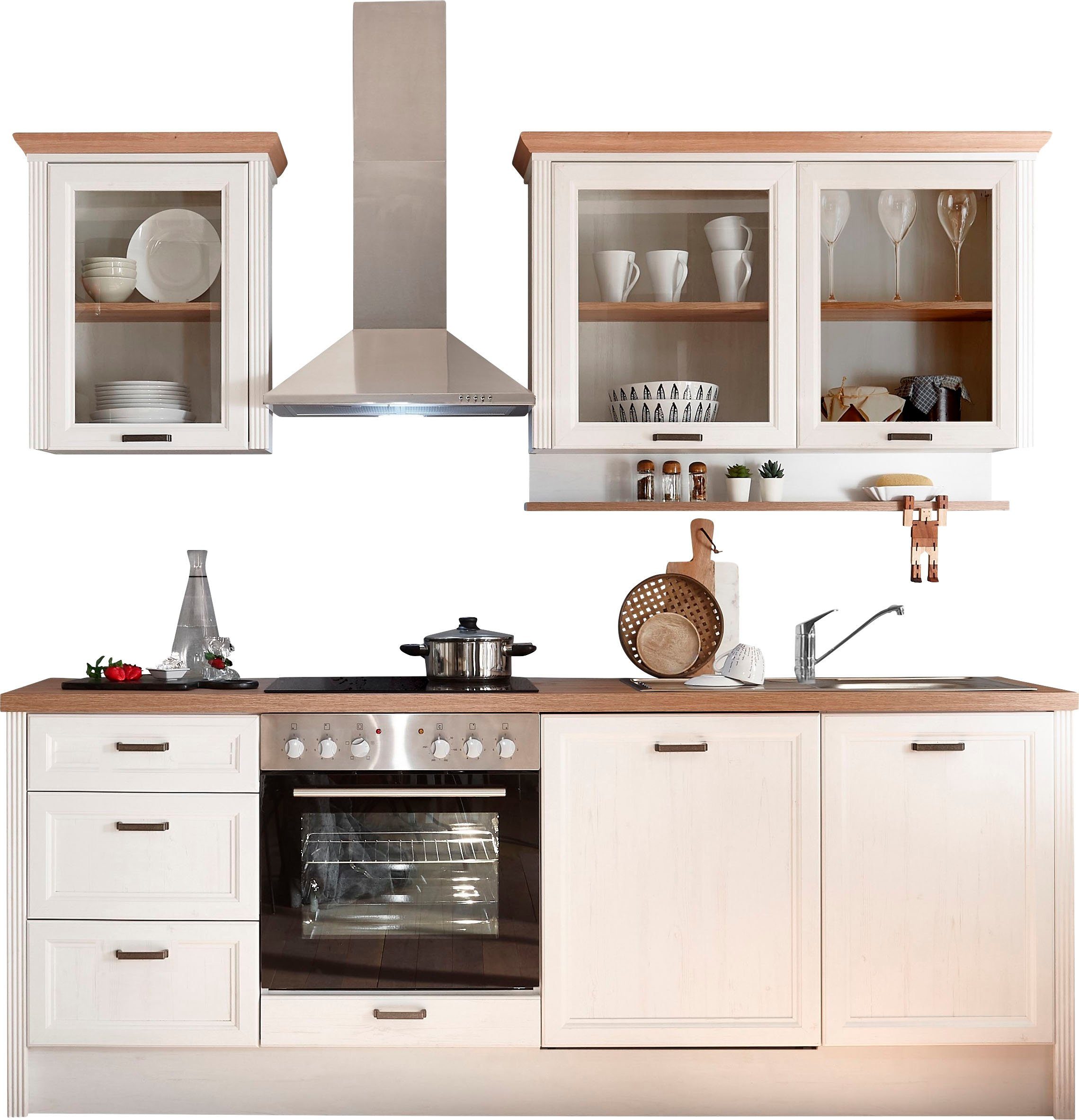 KOCHSTATION Küche Jasmin, 230 cm breit, wahlweise mit oder ohne E-Geräte günstig online kaufen