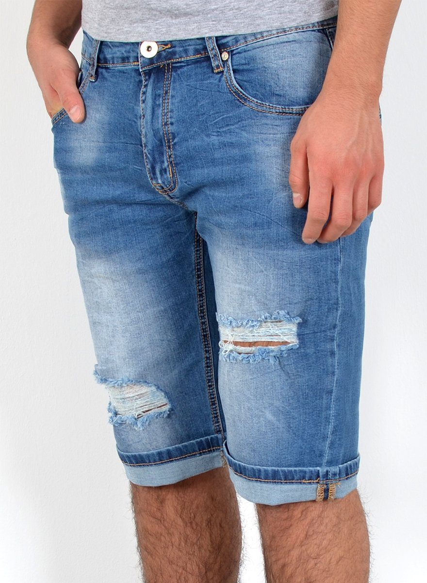 ESRA Jeansshorts Herren kurze Jeanshose mit Stretch Jeans Shorts Hose Herre günstig online kaufen