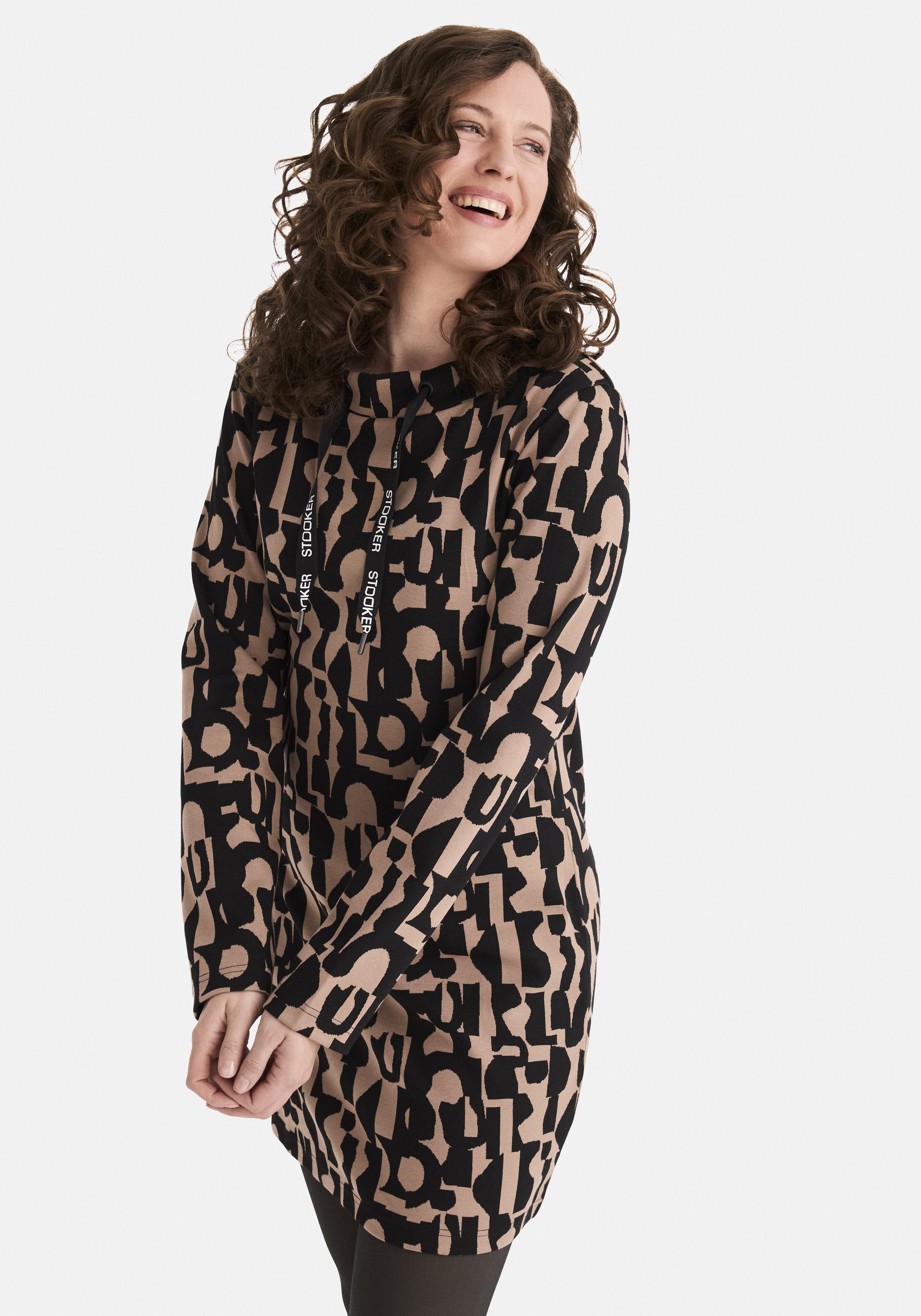 STOOKER WOMEN Midikleid KLARA mit Stehkragen Kleid Langarmkleid in Midi-L ä günstig online kaufen