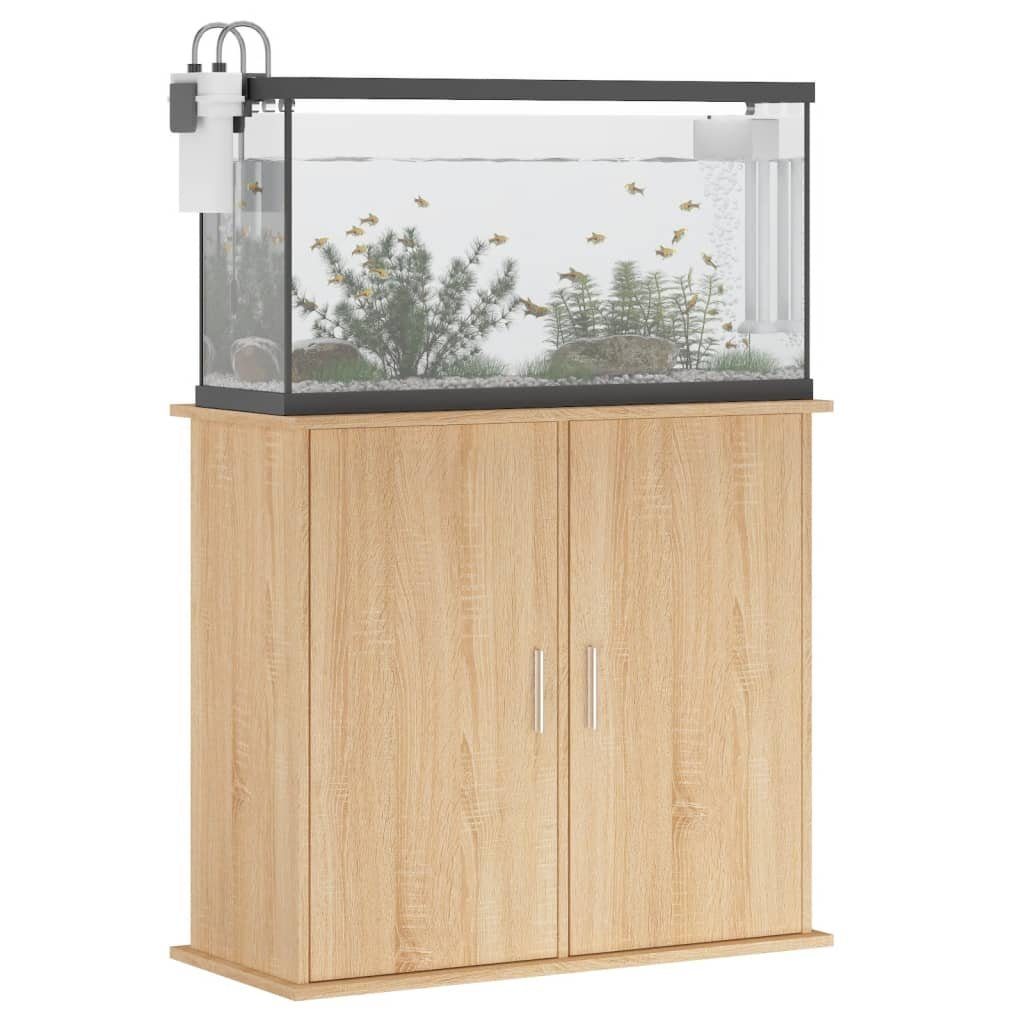 Aquariumständer Holzwerkstoff vidaXL Aquariumunterschrank 81x36x73 cm Unters Sonoma-Eiche Aquarium
