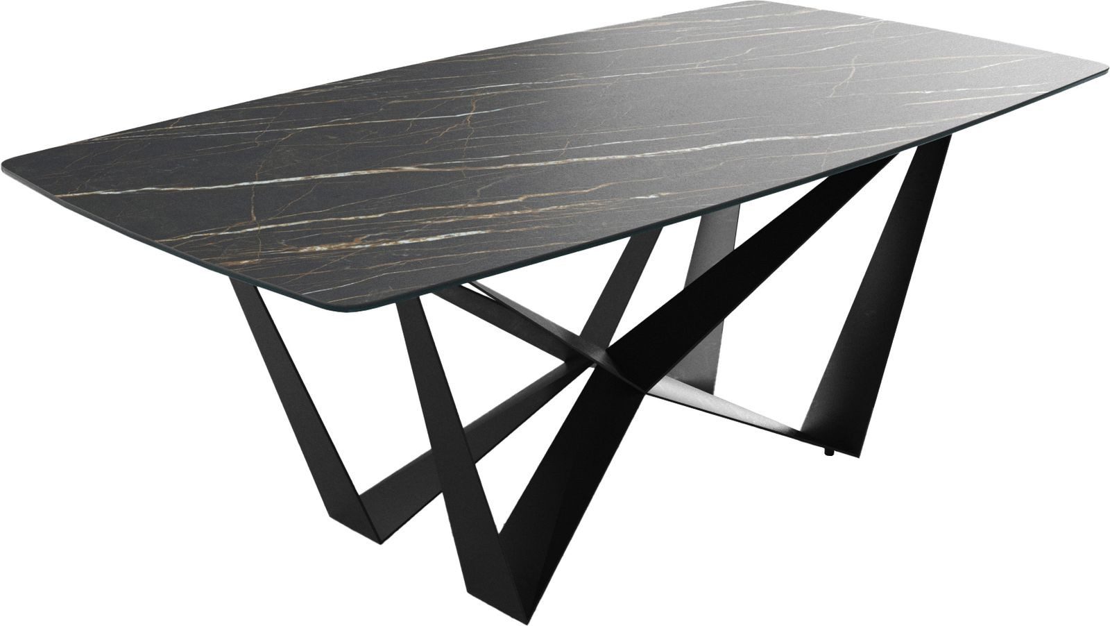 DELIFE Esstisch Edge, Bootsform Keramik Laminam®Noir günstig online kaufen