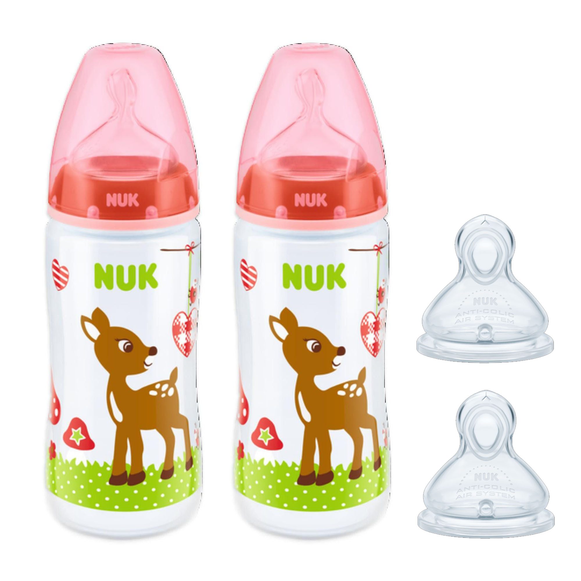 Babyflasche NUK First Choice Babyflasche 300ml 0+ mit 2er Silikon Sauger 6-18M