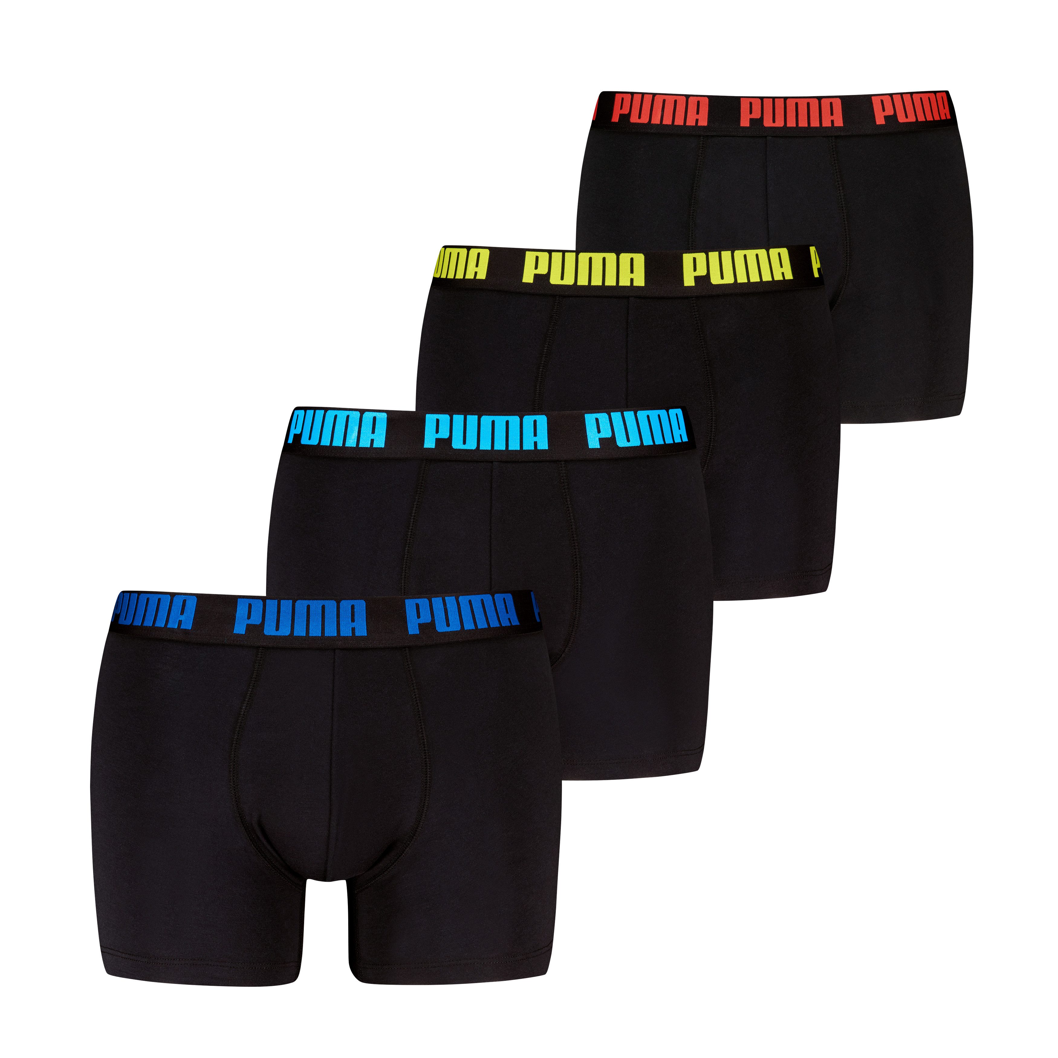 PUMA Boxershorts PUMA MEN EVERYDAY BOXER 4P ECOM (Packung, 4er Pack) mit breitem Logo-Webbund
