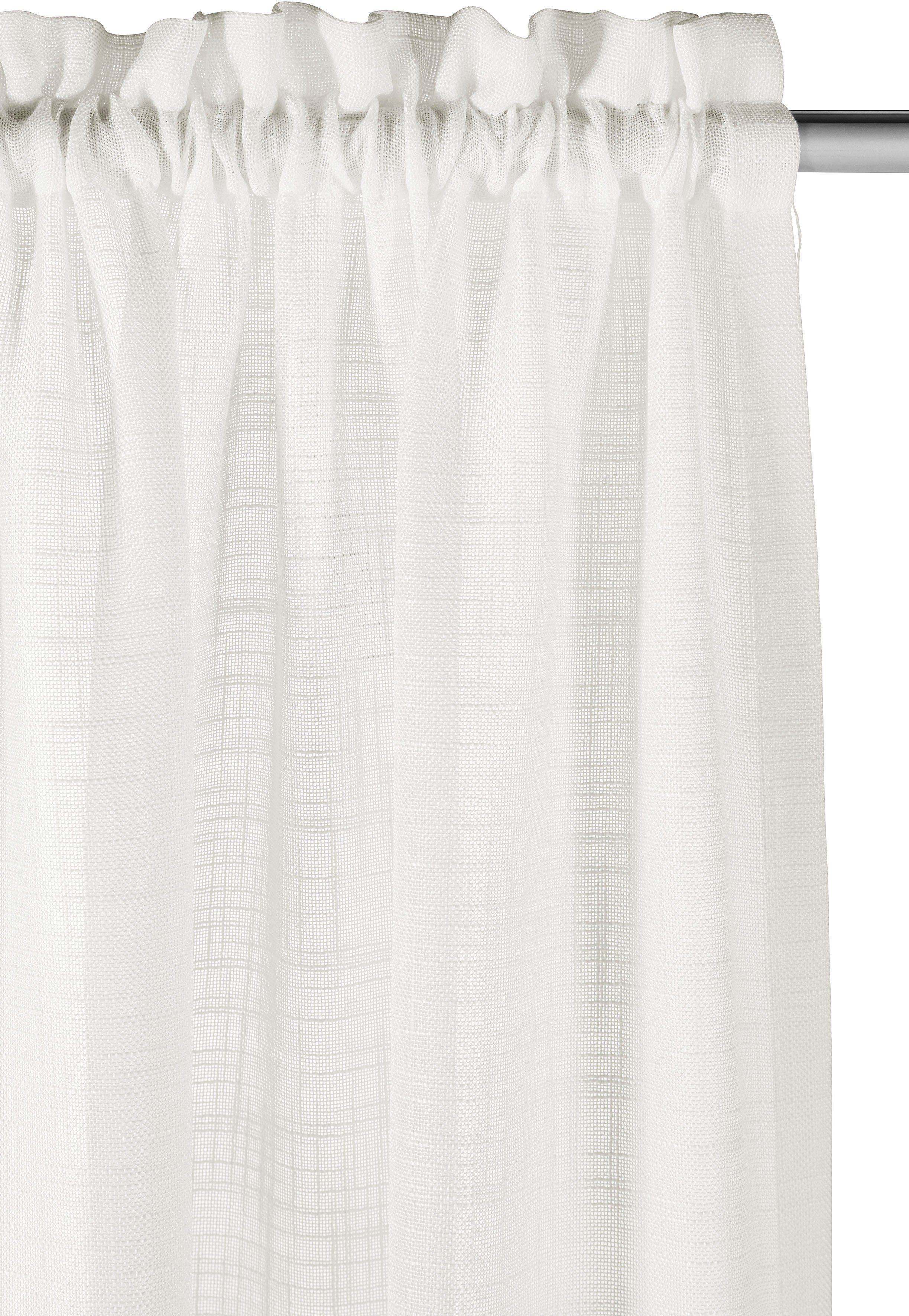 LeGer Home by Lena Gercke Gardine Marusha, Leinenoptik, halbtransparent, 1er & 2er Pack, Topseller! (2 St), Stangendurchzug, halbtransparent, Leinenoptik, grob  – Bild 4 von 5