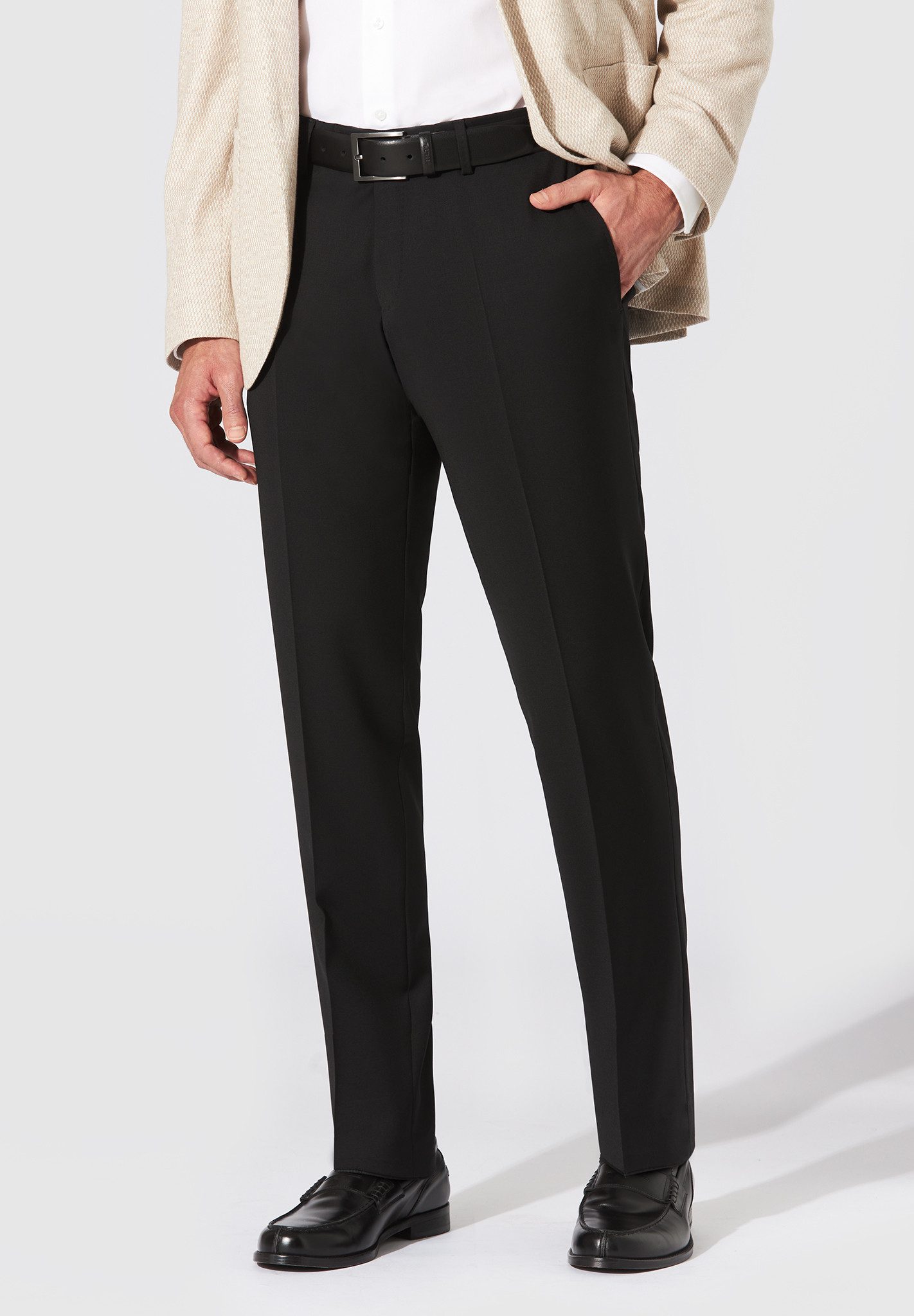 Hiltl Anzughose Terni - B-DYnamic Wool, Slim-Fit, Schurwolle-schwarz-48