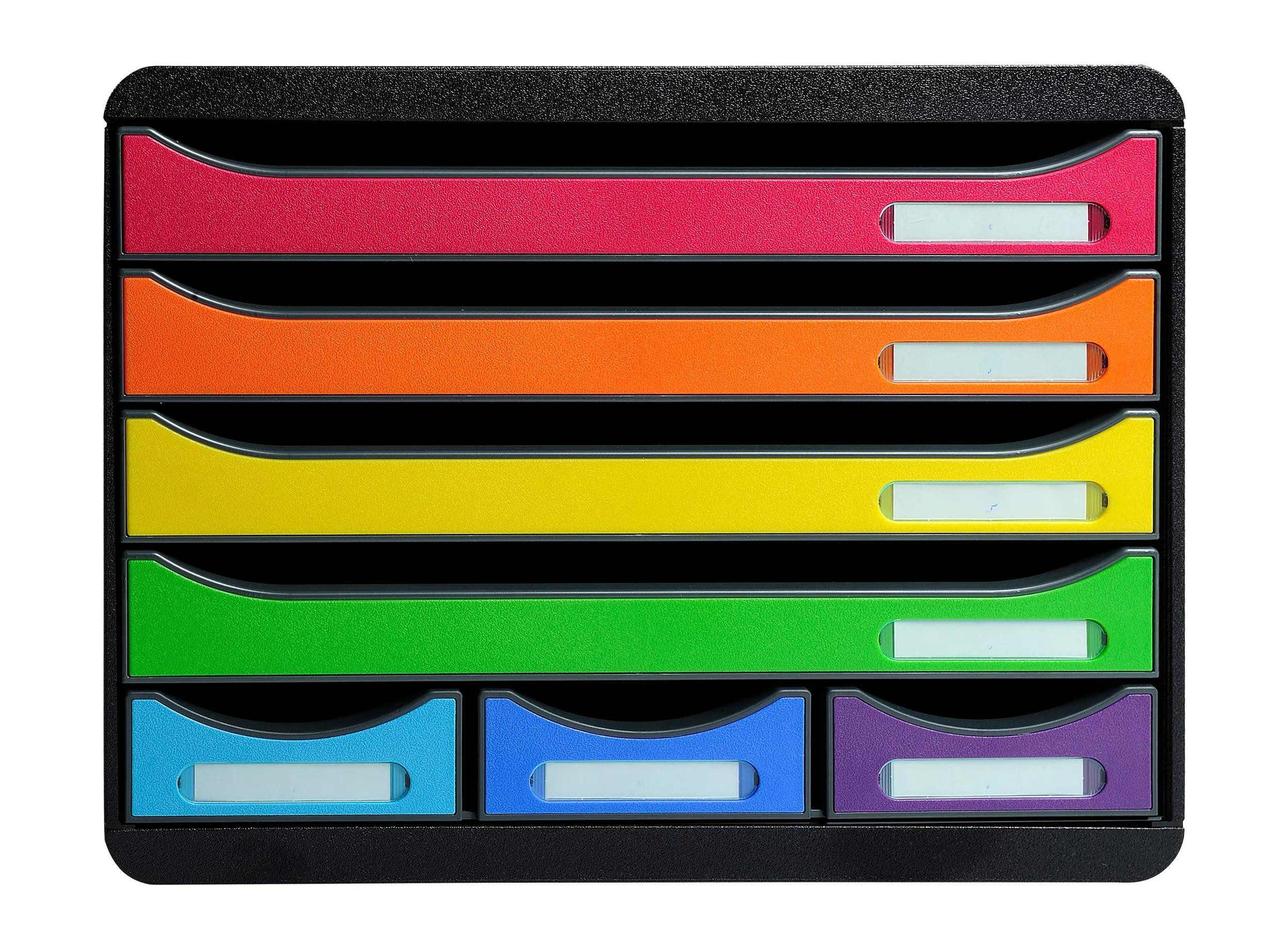 Schubladenbox Schubladenbox STOREBOX, 7 offene Schubladen, Regenbogen, 307798D