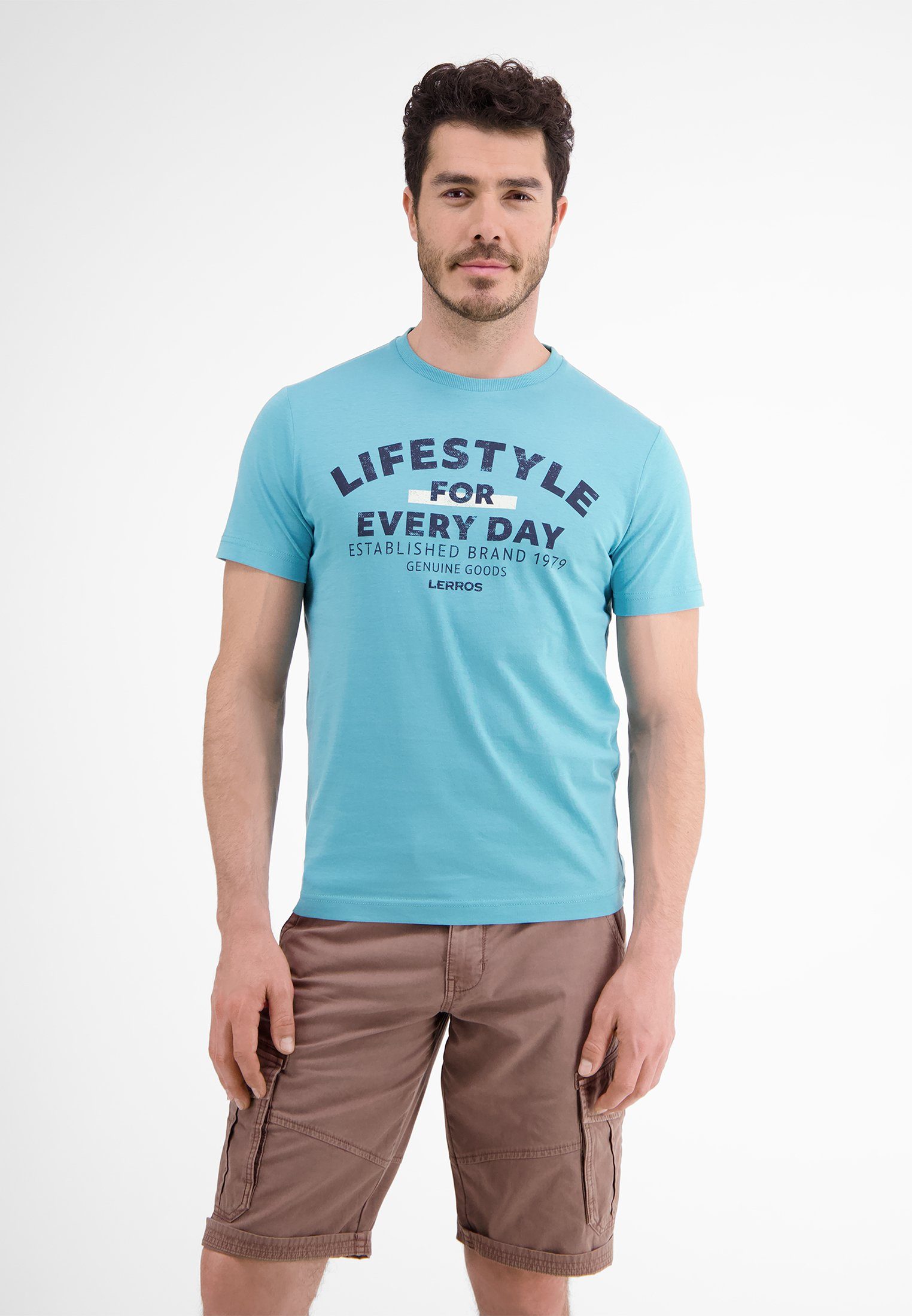 LERROS T-Shirt LERROS T-Shirt *Lifestyle for every day* SKY BLUE