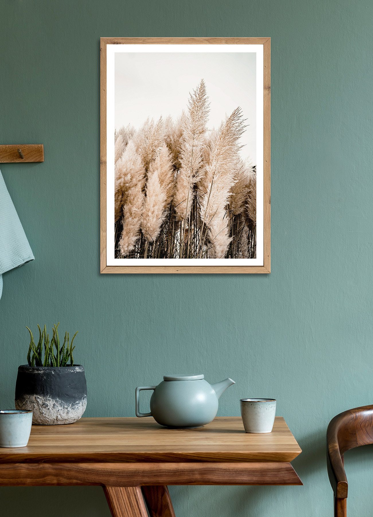 Bönninghoff Bild mit Rahmen Wandbild gerahmt PAMPASGRAS 50x70 cm – Natürliches Gräsermotiv in, Gräser, Natur, Pflanzen, Pflanzenbilder (1 St), mit dekorativem R – Bild 4 von 5
