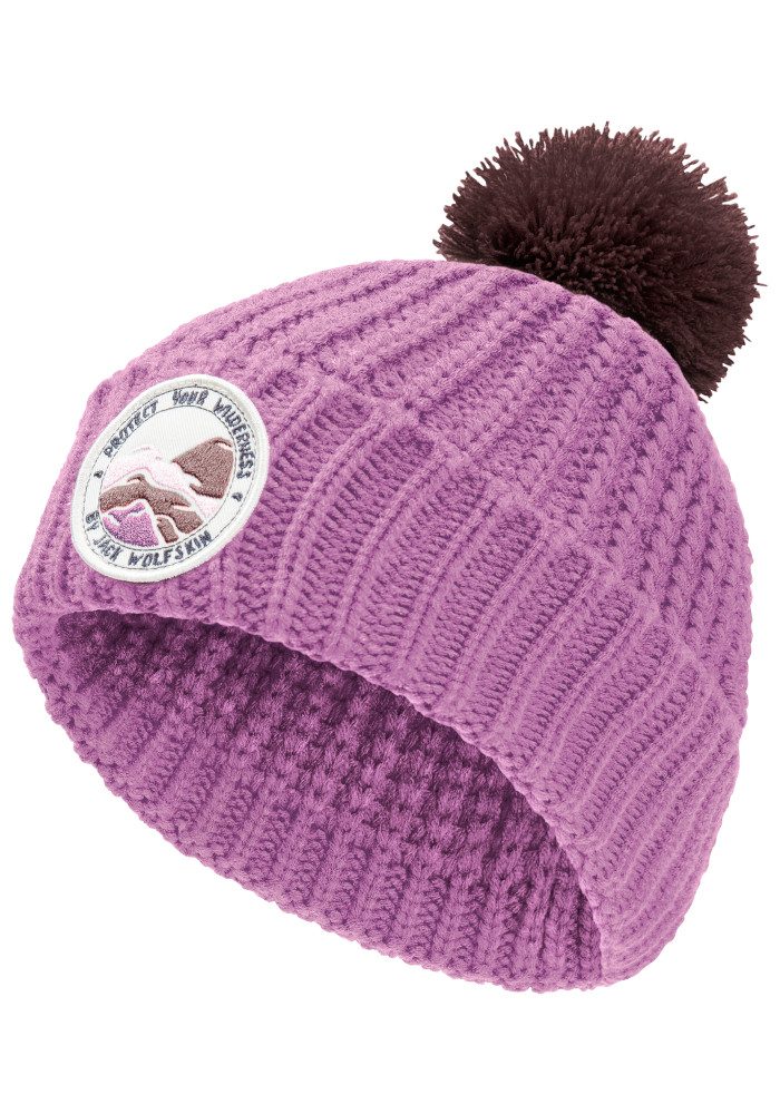 Jack Wolfskin Bommelmütze POMPOM BADGE BEANIE K Kindermütze, warm, mit Bommel
