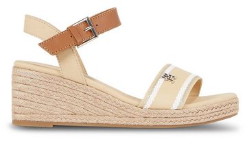 Tommy Hilfiger WEBBING WEDGE SANDAL Keilsandalette, Sommerschuh, Sandale, Keilabsatz, mit verstellbarer Schnalle