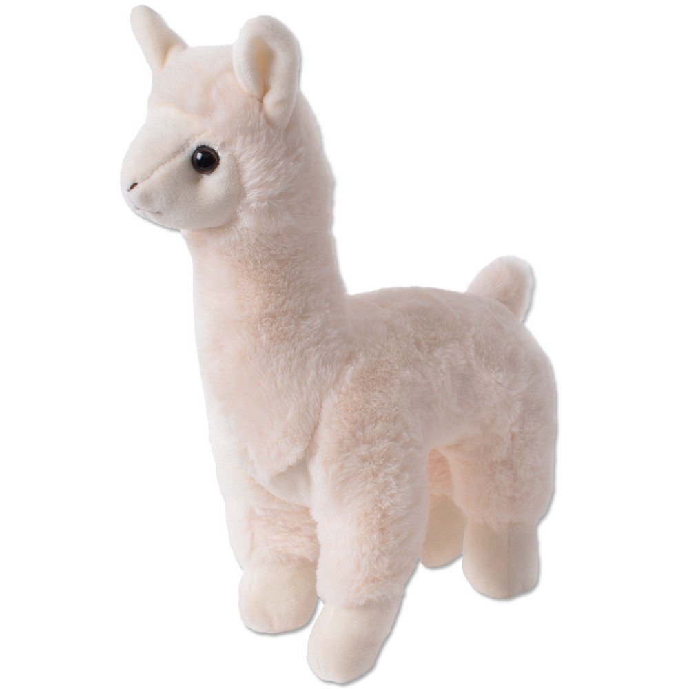 TE-Trend Kuscheltier Lama Alpaka 30cm Plüschtier Stofftier beige, mit besonders flauschigem Plüsch Fell