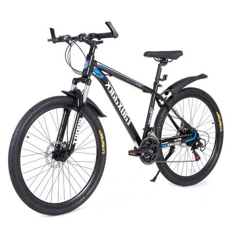 Lauxjack Mountainbike Lauxjack Fahrrad 26 & 27.5 Zoll Mountainbike, Scheibenbremse, 21 Gang, Kettenschaltung