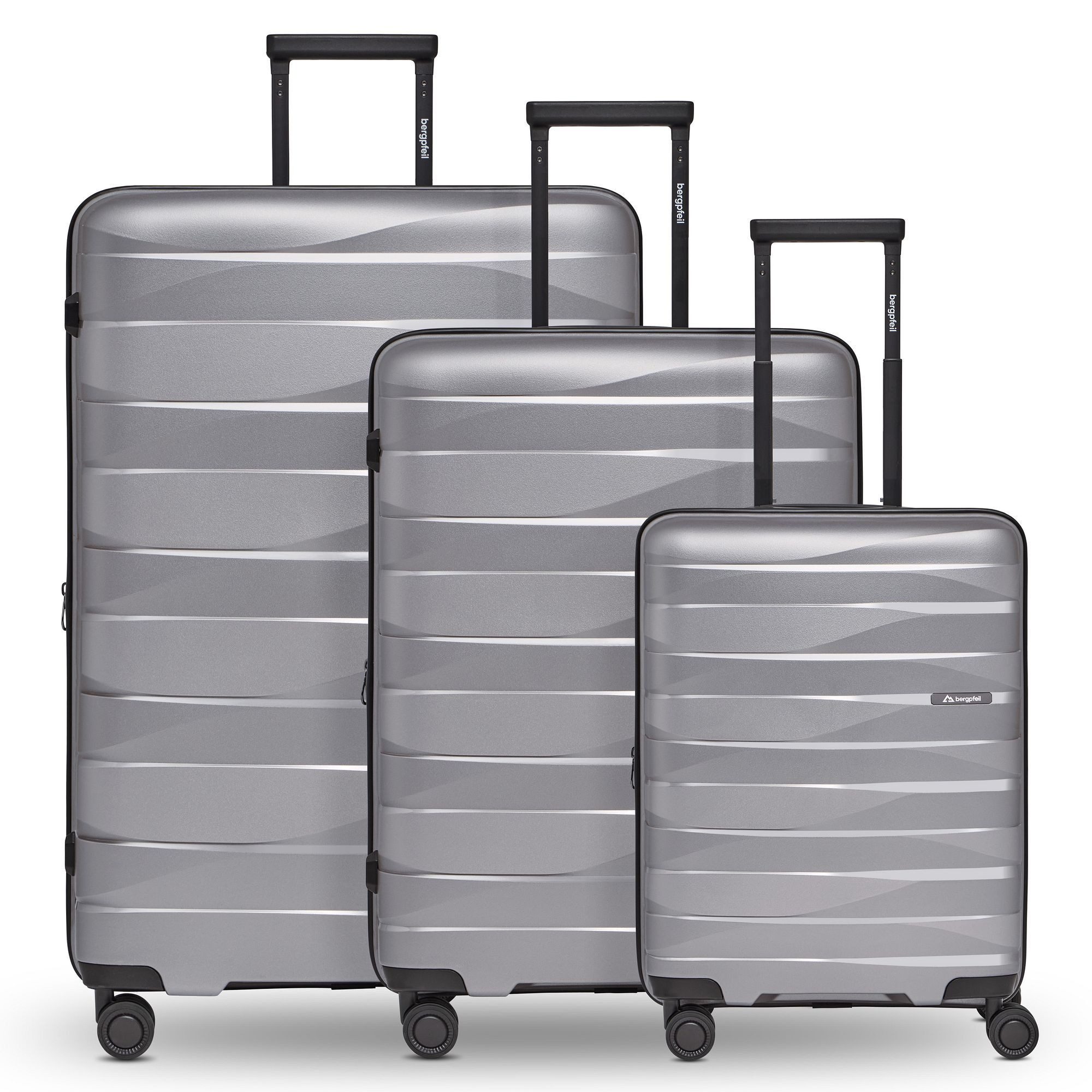Bergpfeil Kofferset Travel 4-Rollen Kofferset 3-tlg. mit Dehnfalte, (Set)