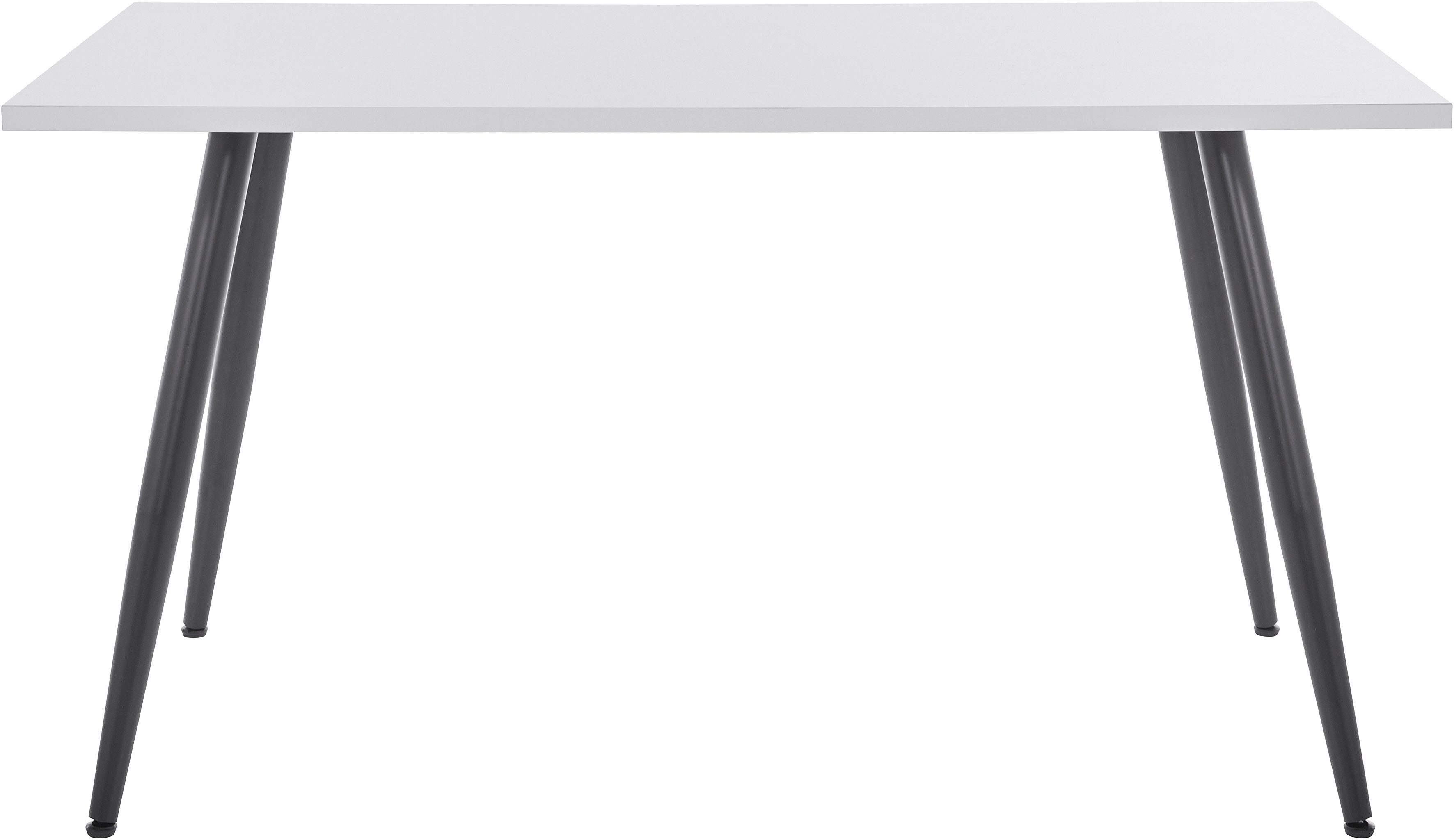 HELA Esstisch ANIKA (1-St), Hochglanz Weiß lackiert; Tischplatte fest; Vierfußtisch
