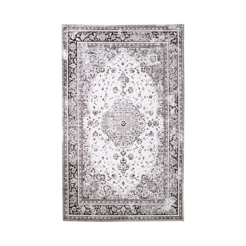 freiraum Teppich Havanna, Höhe: 1 mm, in Schwarz und weiß, Chenille-Polyester - 160x1x230cm (BxHxT)