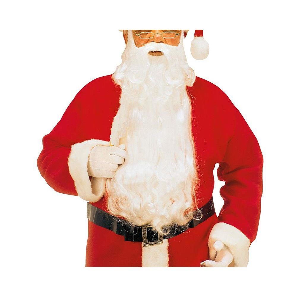 Widmann S.r.l. Kostüm-Perücke Weihnachtsmannbart Bart Nikolaus Weihnachtsmann Deluxe, Vollbart Set