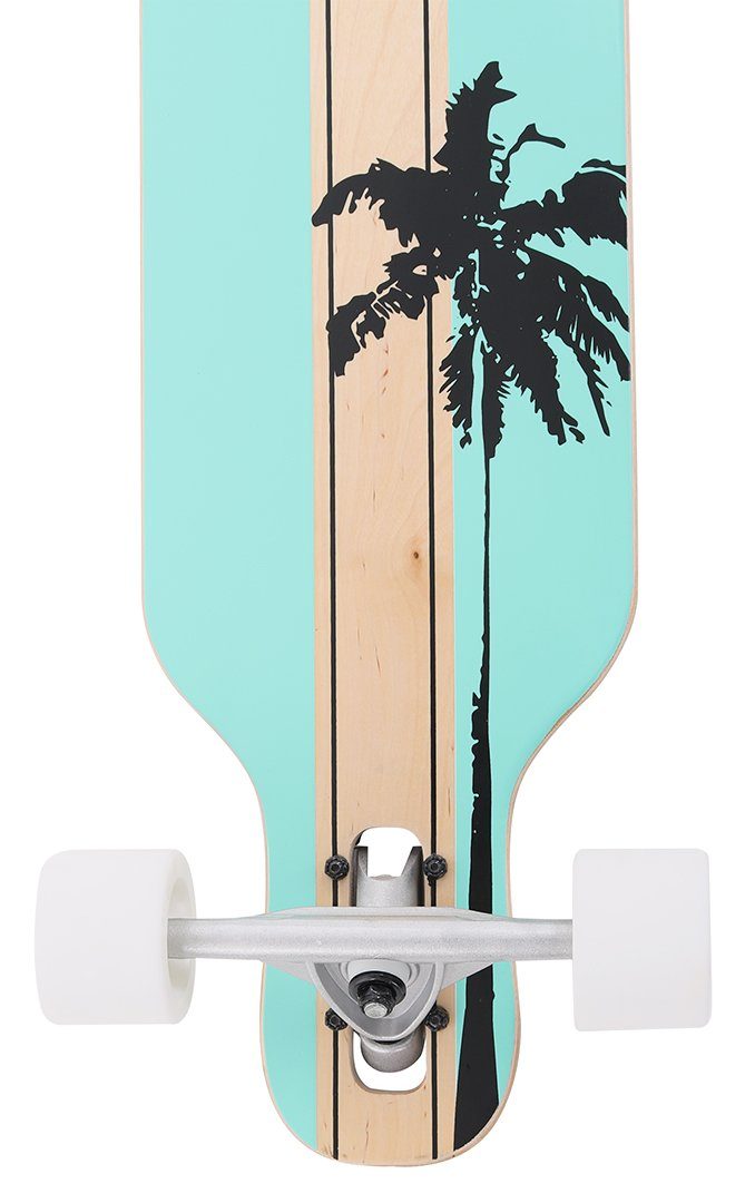 THE PALMS EDITION Rollercoaster Longboard Longboard Drop + Through + FEATHERS STRIPES ONE