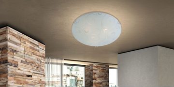 Globo Deckenleuchte Deckenleuchte Wohnzimmer Deckenlampe Küche Flur weiß 40 cm Rund