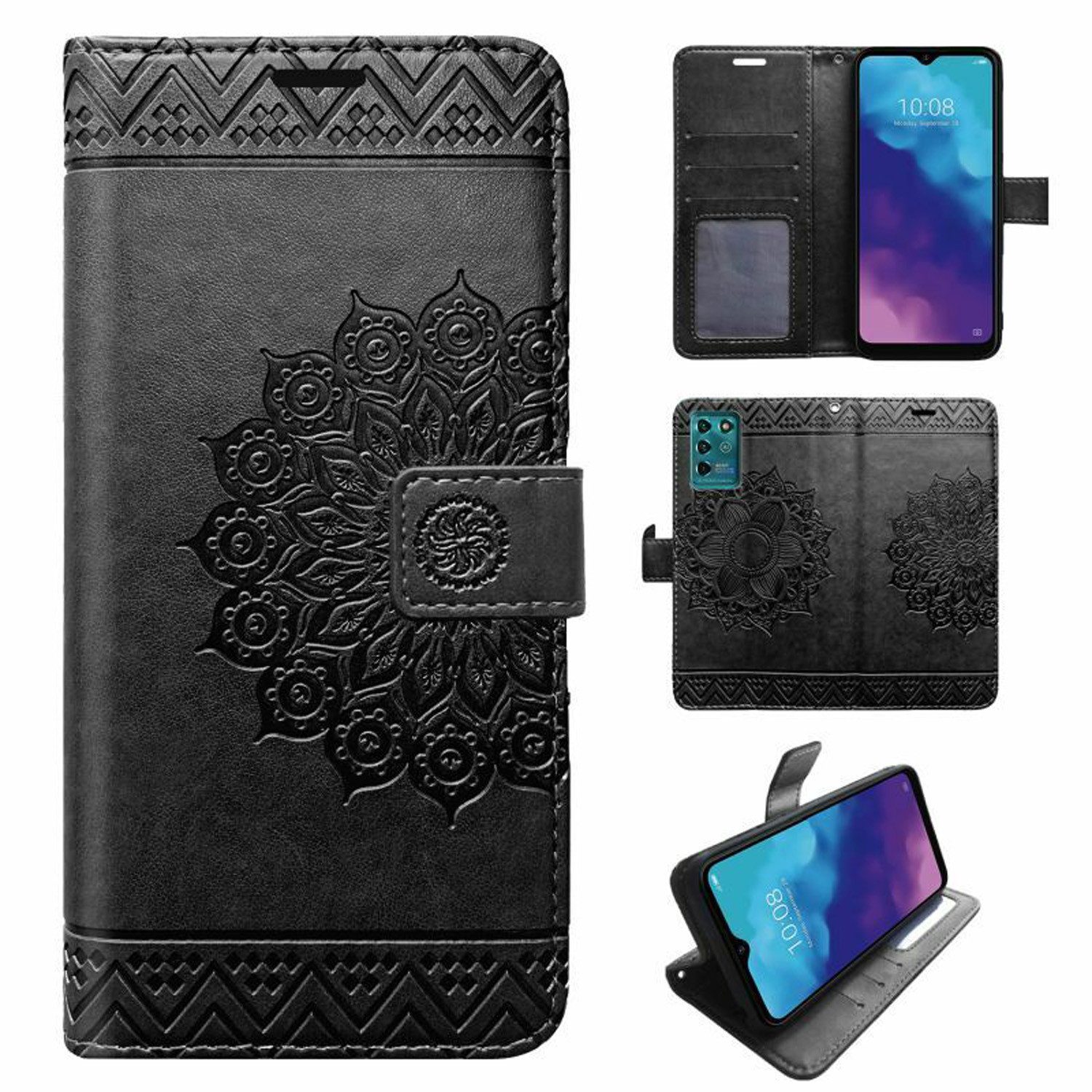 betterfon Handyhülle Handytasche für ZTE Blade V30 Vita Klapphülle Schwarz, Wallet Case mit Kartenfächern Magnetverschluss und weicher Innenhülle
