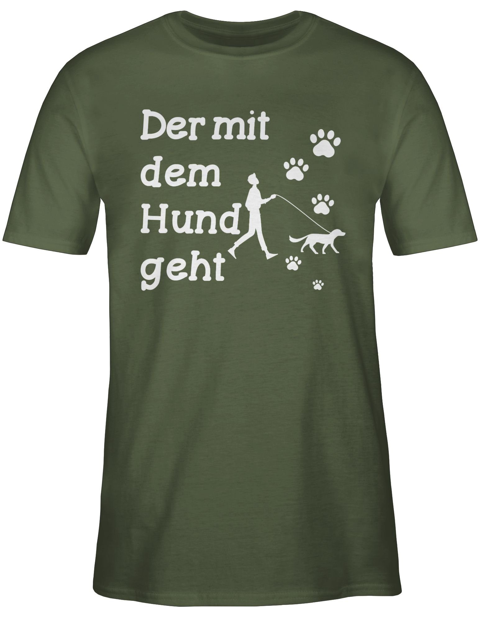 Shirtracer T-Shirt Der mit dem Hund günstig online kaufen
