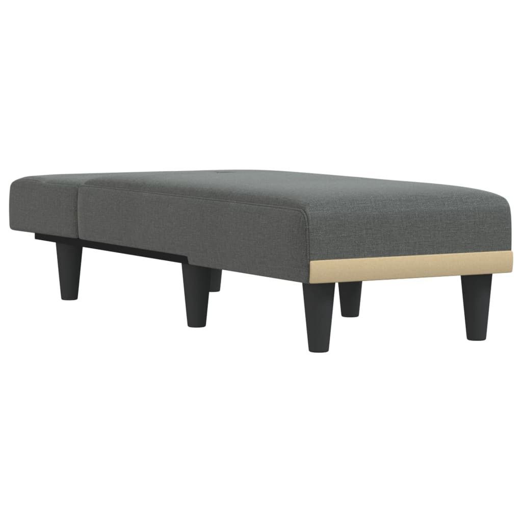 vidaXL Chaiselongue Chaiselongue Dunkelgrau Stoff, 1 günstig online kaufen