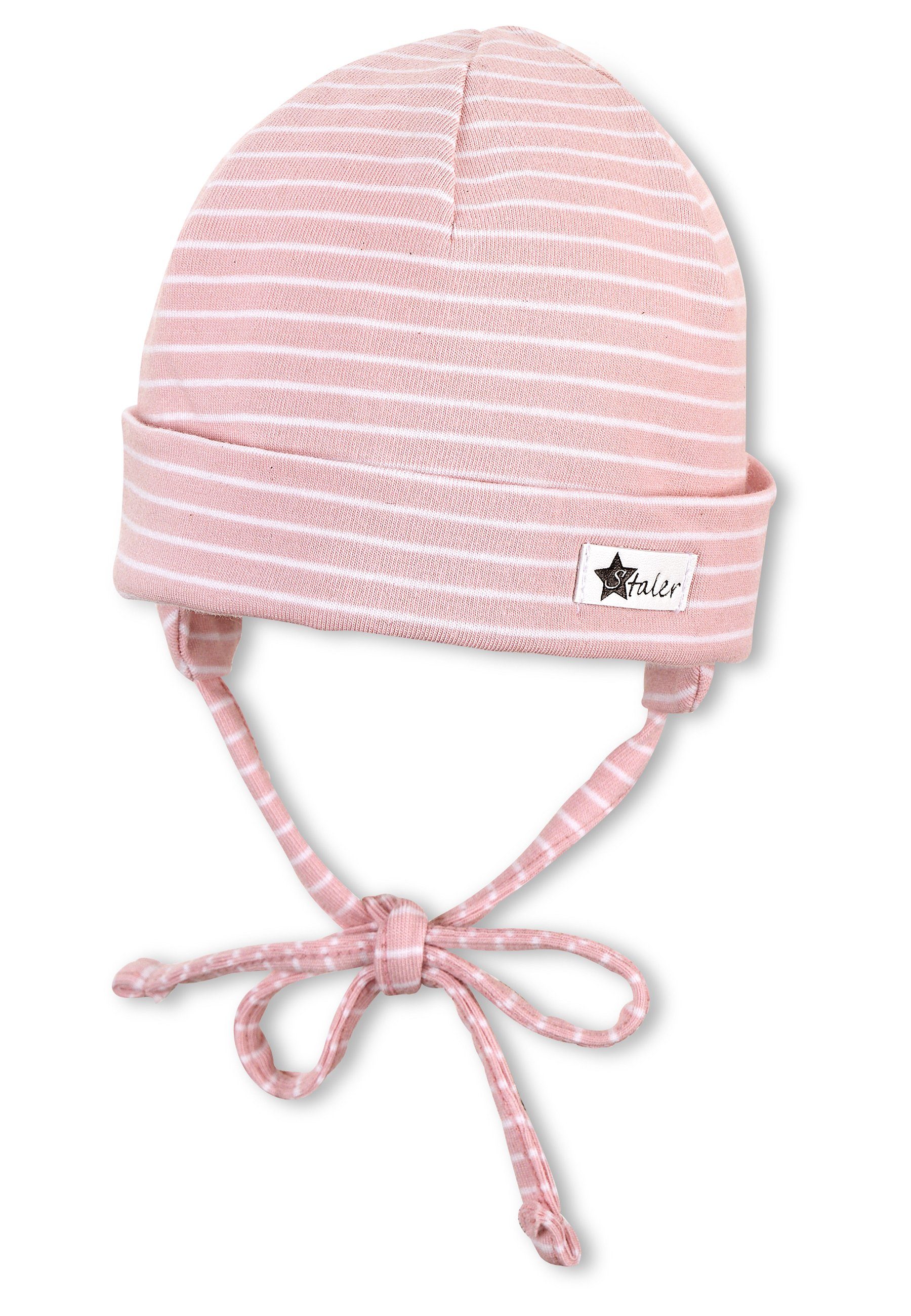 Sterntaler® Schlupfmütze OCS Beanie (1-St., Wintermütze für Kinder mit Bindeband und angeschnittenen Ohrenklappen) Babymütze aus Baumwolle mit Bindeband und Ohrenklappen