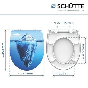 Schütte WC-Sitz Iceberg, Duroplast, mit Absenkautomatik und Schnellverschluss, High Gloss