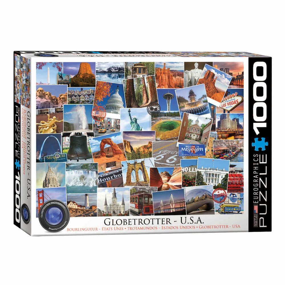 EUROGRAPHICS Puzzle Globetrotter USA, 1000 Puzzleteile günstig online kaufen