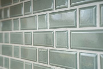 Mosani Mosaikfliesen Metro Subway Fliese Petrol Grau Mosaik Keramik Küche Wand