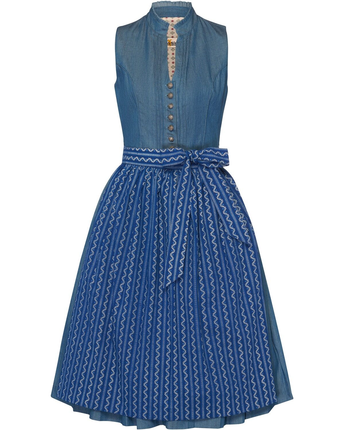 Almsach Dirndl Midi Dirndl in Jeansoptik günstig online kaufen