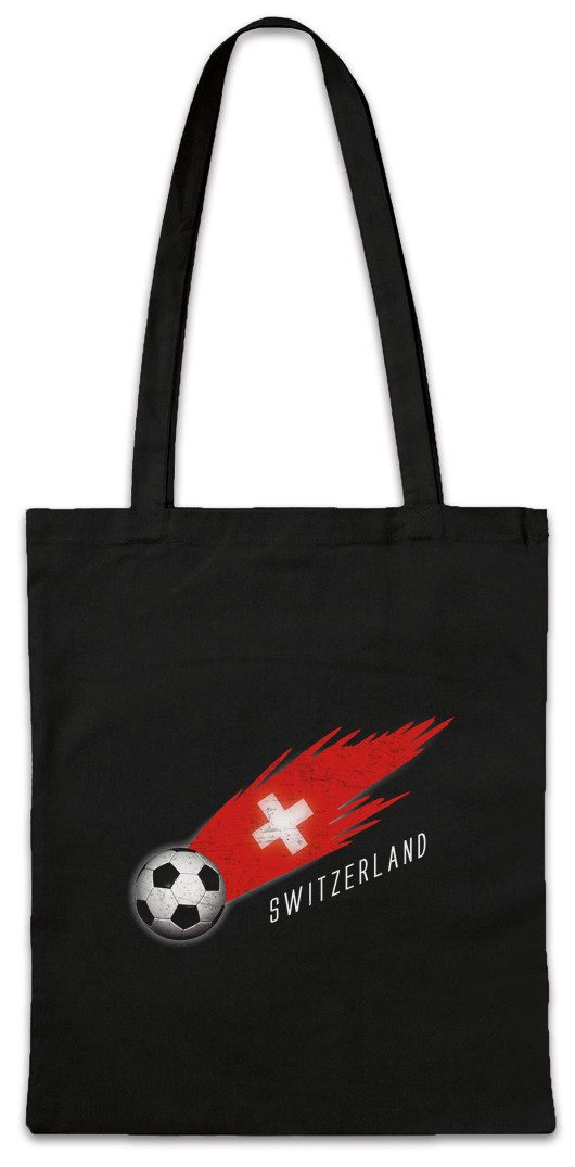Urban Backwoods Beuteltasche Switzerland Football Comet I Stofftasche Schweiz Schweizer Swiss (1-tlg), Fußball Fahne Fussball Komet