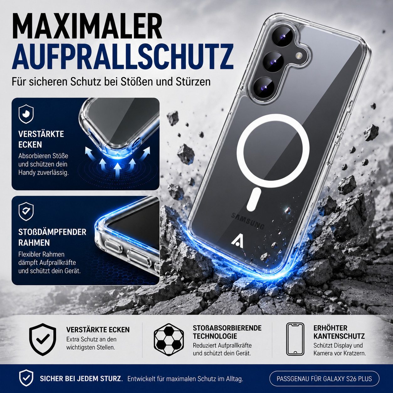 alkaya. Handyhülle Hülle MagSafe Silikon Case Cover Schutzhülle Magnet Handy Schutz Samsung Galaxy S24+, Samsung Galaxy S24 Plus, Samsung S24+, Samsung S24 Plus – Bild 2 von 5