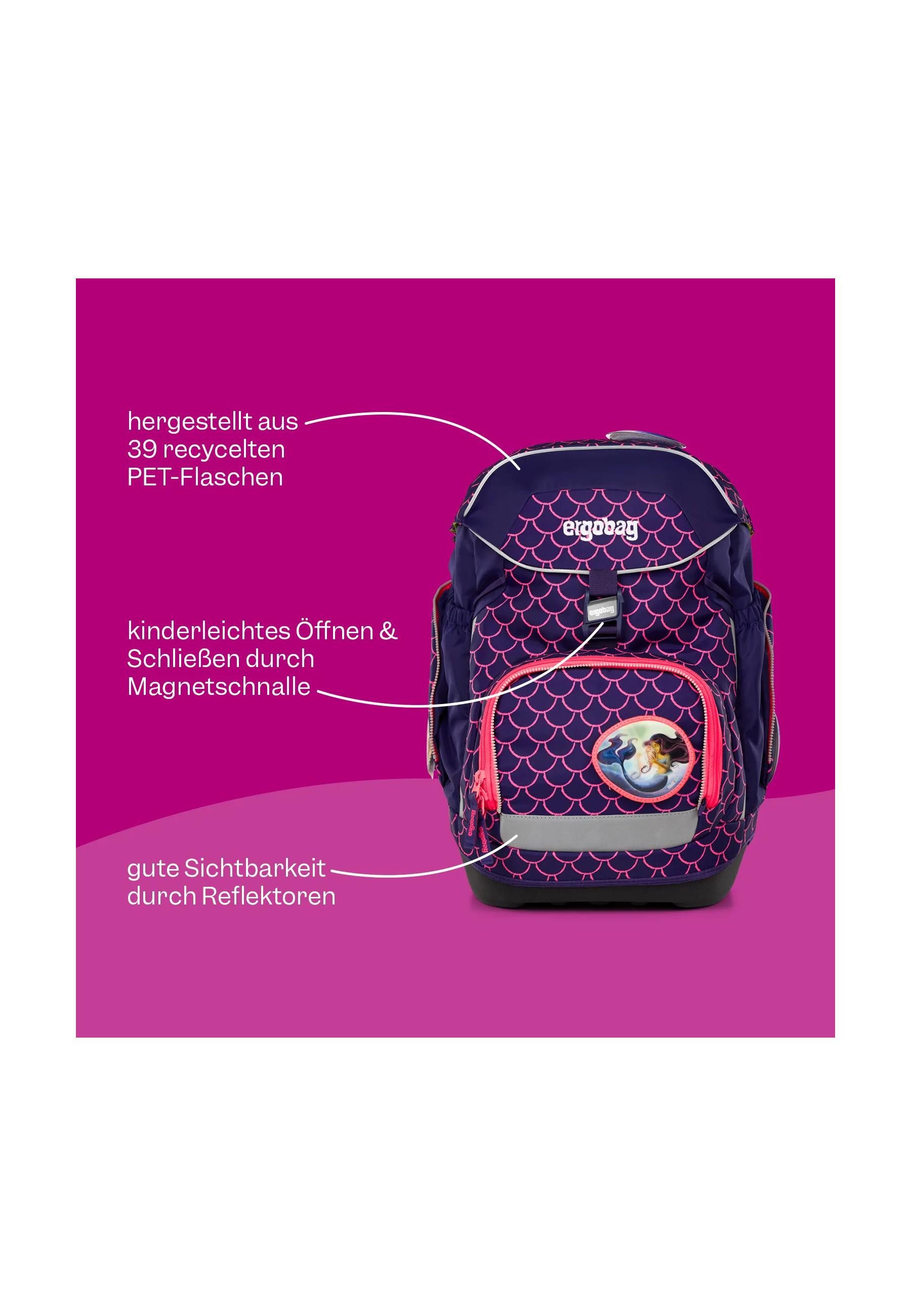 ergobag Schulranzen pack Set . (6-tlg., 6-teiliges Set), größenverstellbares Rückensystem