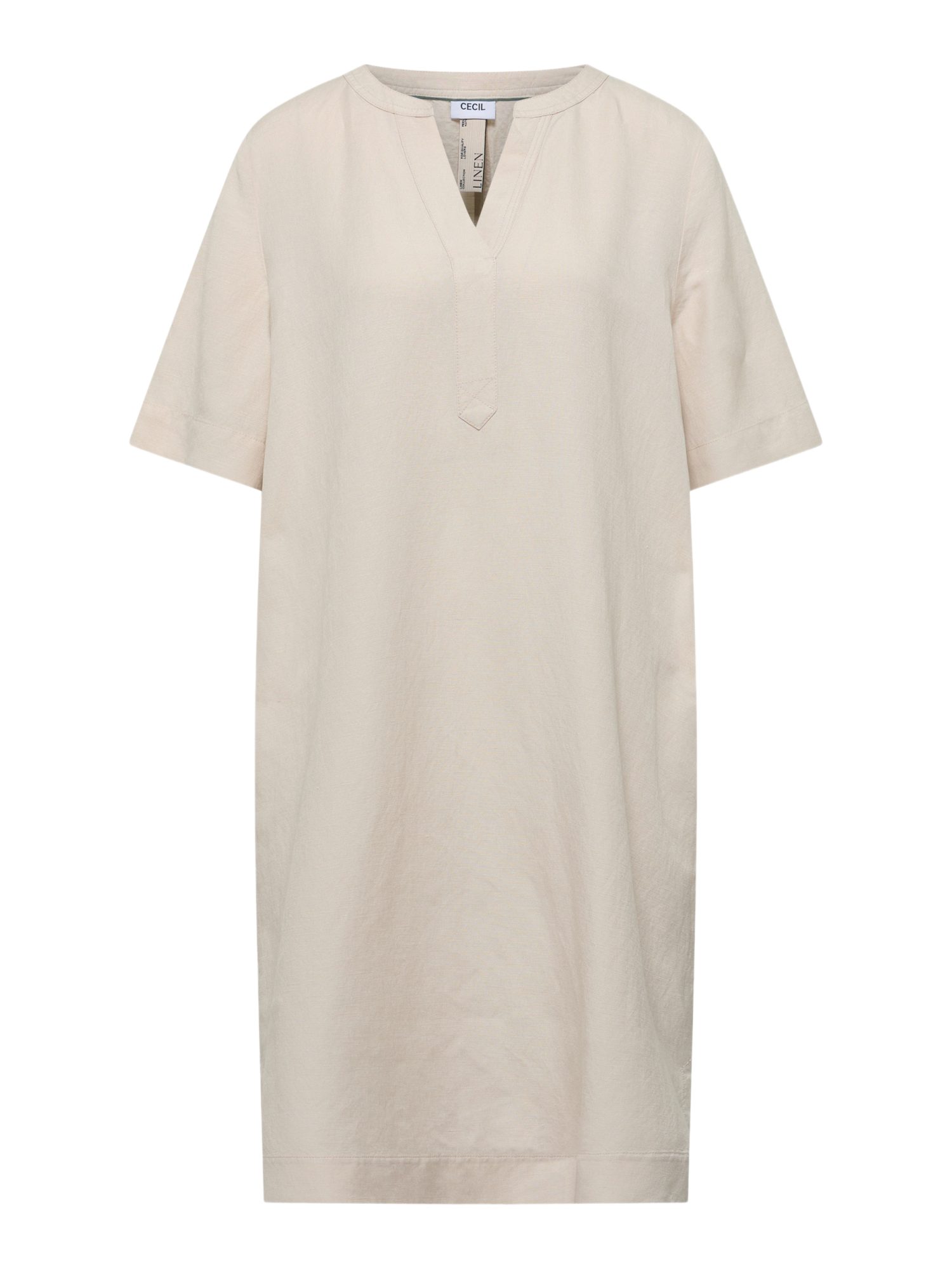 CECIL Midikleid Sommerkleid aus Leinenmix