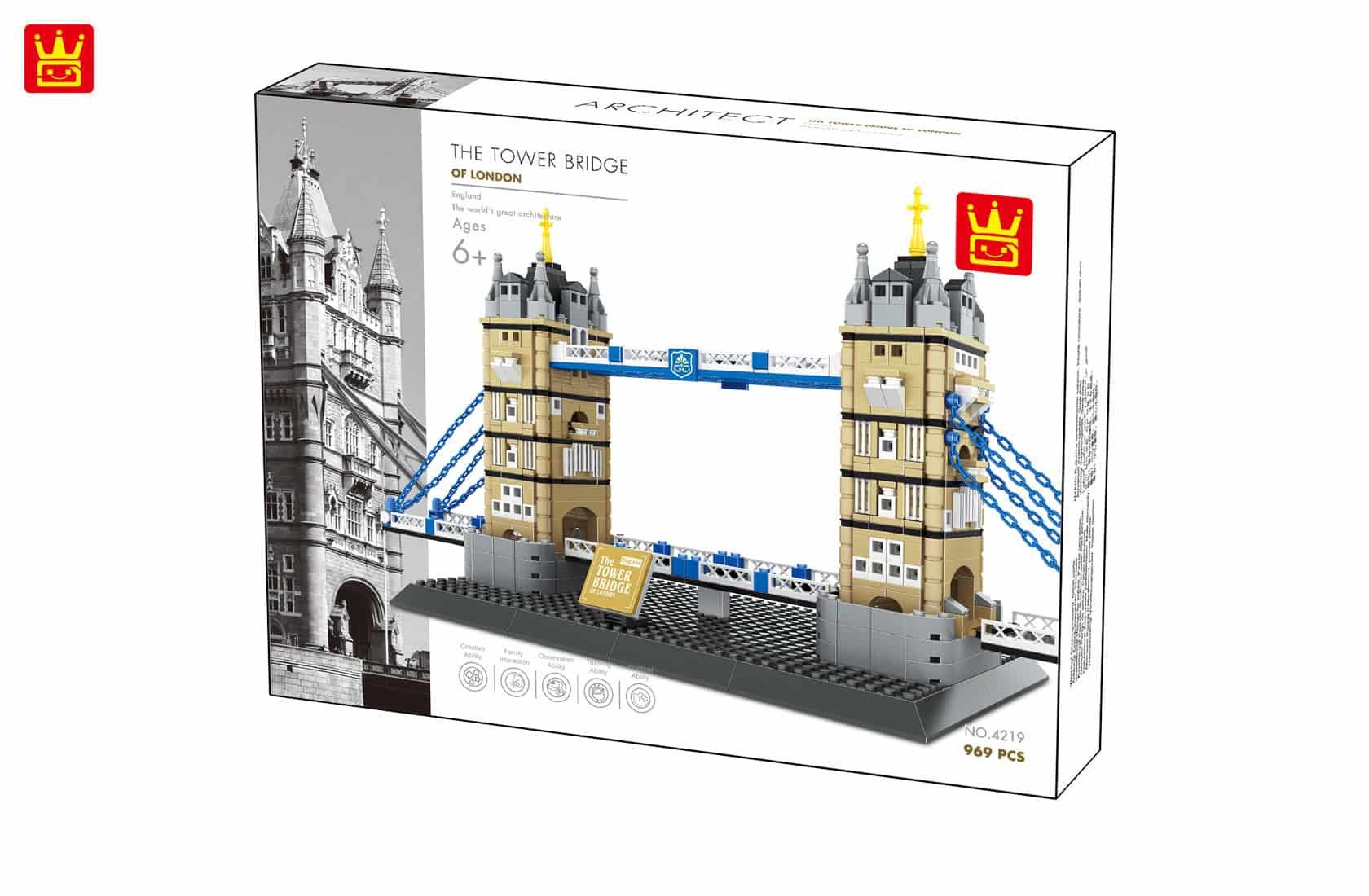Wange 4219-Tower Bridge of London-Wange Spielbausteine, (969 St)