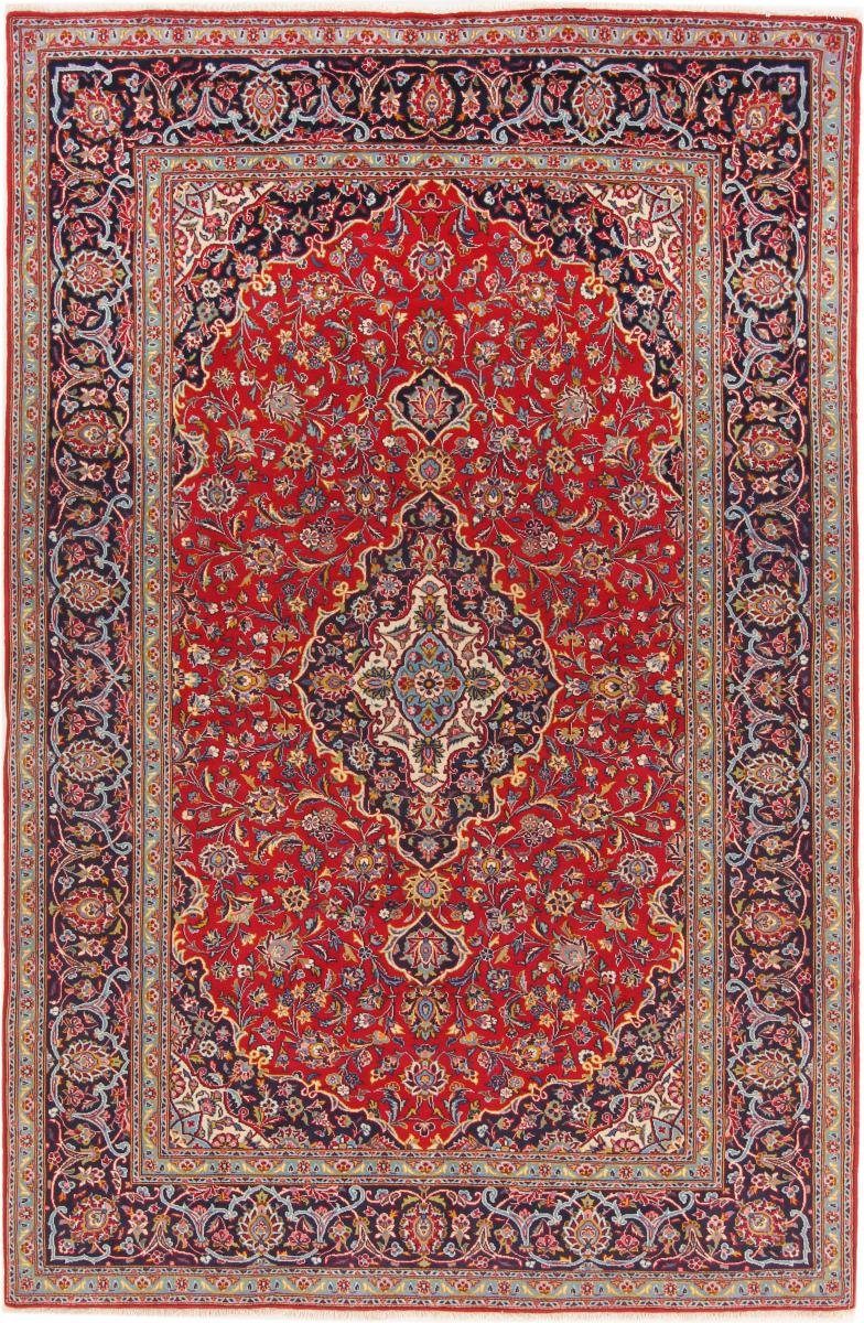 Orientteppich Keshan 148x226 Handgeknüpfter Orientteppich / Perserteppich, Nain Trading, rechteckig, Höhe: 12 mm