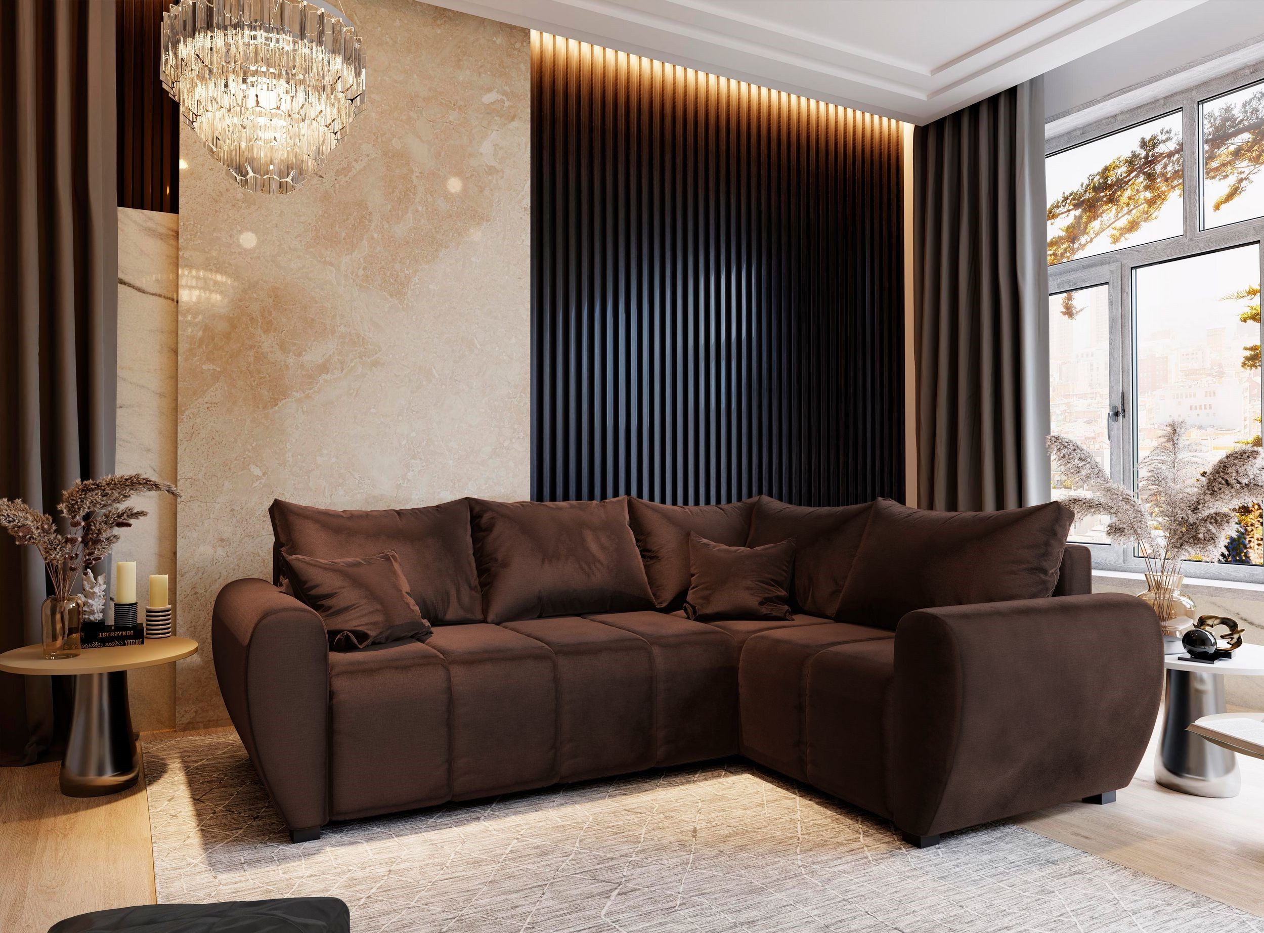 Masseno Ecksofa MADISON mit Schlaffunktion L-Form, günstig online kaufen