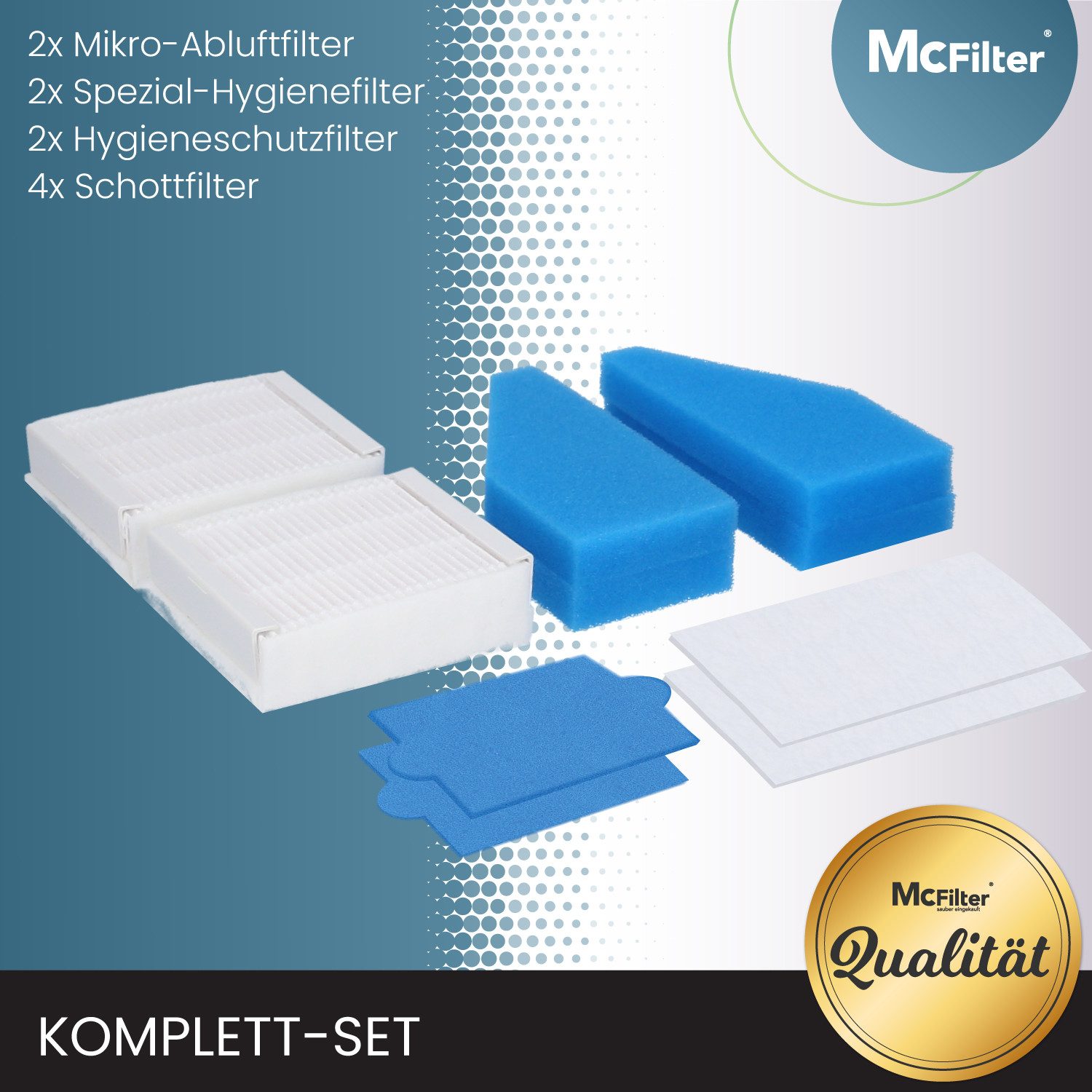 McFilter Filter-Set 10-teilig, Hygienefilter Abluftfilter passend für THOMAS AQUA+ PET &, FAMILY ALLERGY & MULTI CLEAN, Alternative für Filterset 99 (787241)